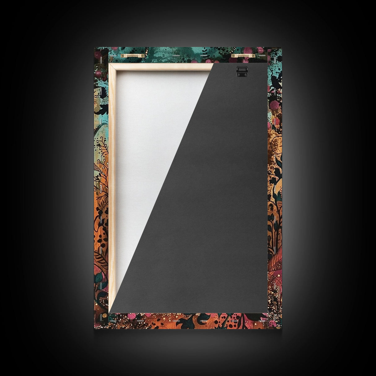 Dark Demon with Menacing Smile Framed Canvas Print, Halloween Art, Creepy Wall Art, Spooky Home Decor, Scary Art, Creepy Living Room Decor