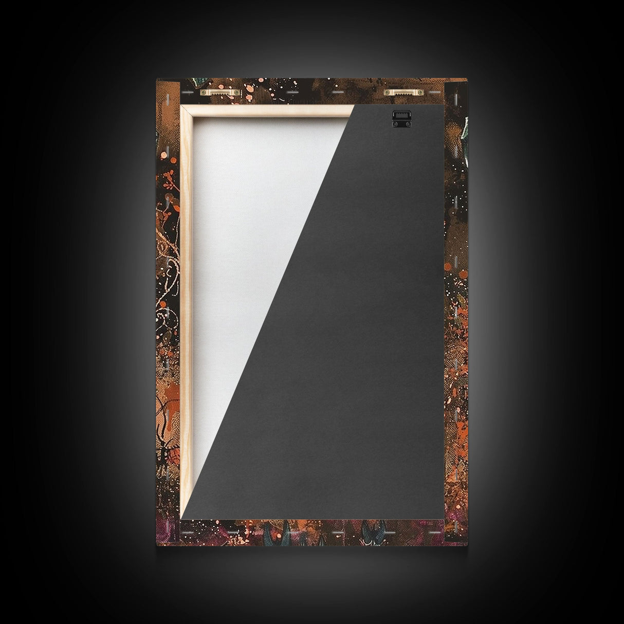 Mysterious Goat Demon Framed Canvas Print, Halloween Art, Unique Wall Art, Spooky Home Decor, Scary Art, Eerie Living Room Decor