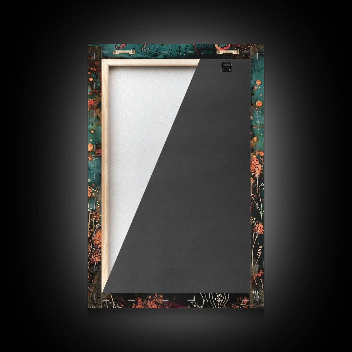 Enchanted Demon Under Full Moon Framed Canvas Print, Halloween Art, Creepy Wall Art, Spooky Home Decor, Art, Haunting Living Room Decor