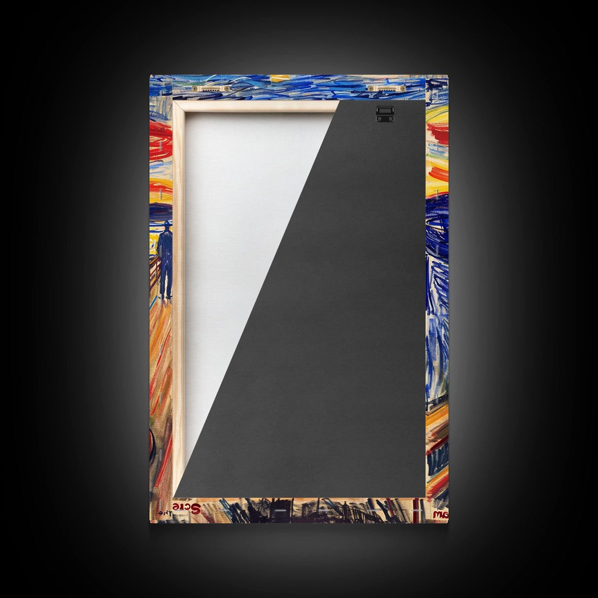 Scream-Inspired Art of a Man Eating a Hamburger, Blending Horror and Humor for a Unique Halloween Wall Art Addition