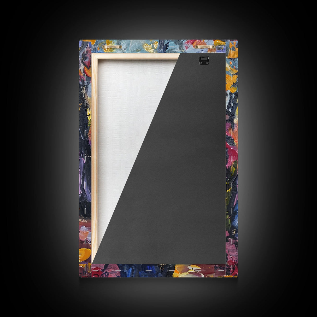 Halloween Art with a Man Holding a Hamburger, Capturing Horror and Humor in One Spooky Wall Art Piece