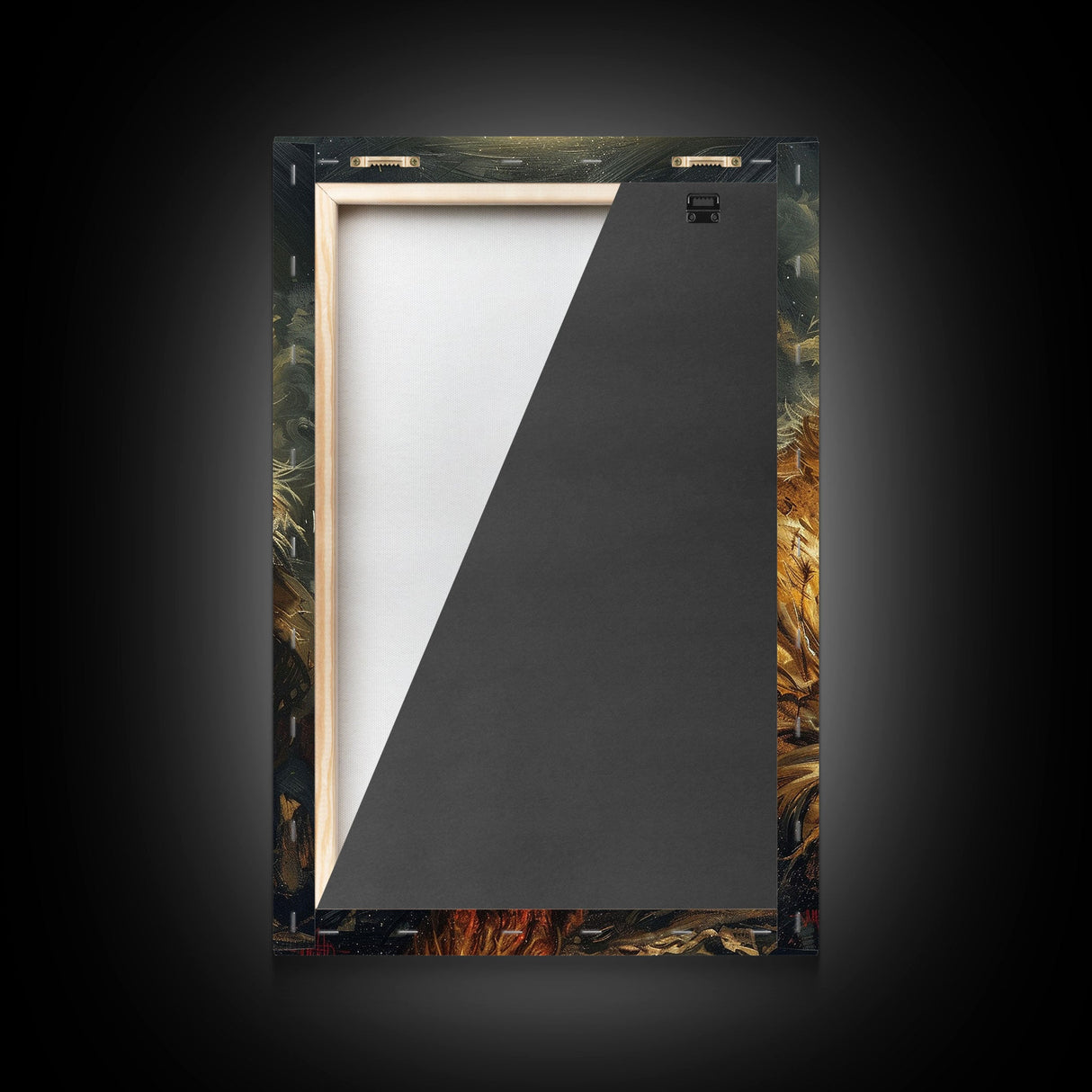 Ferocious Werewolf Under Full Moon Framed Canvas Print | Halloween Monster Art | Spooky Werewolf Decor for Home | Intense Werewolf Artwork