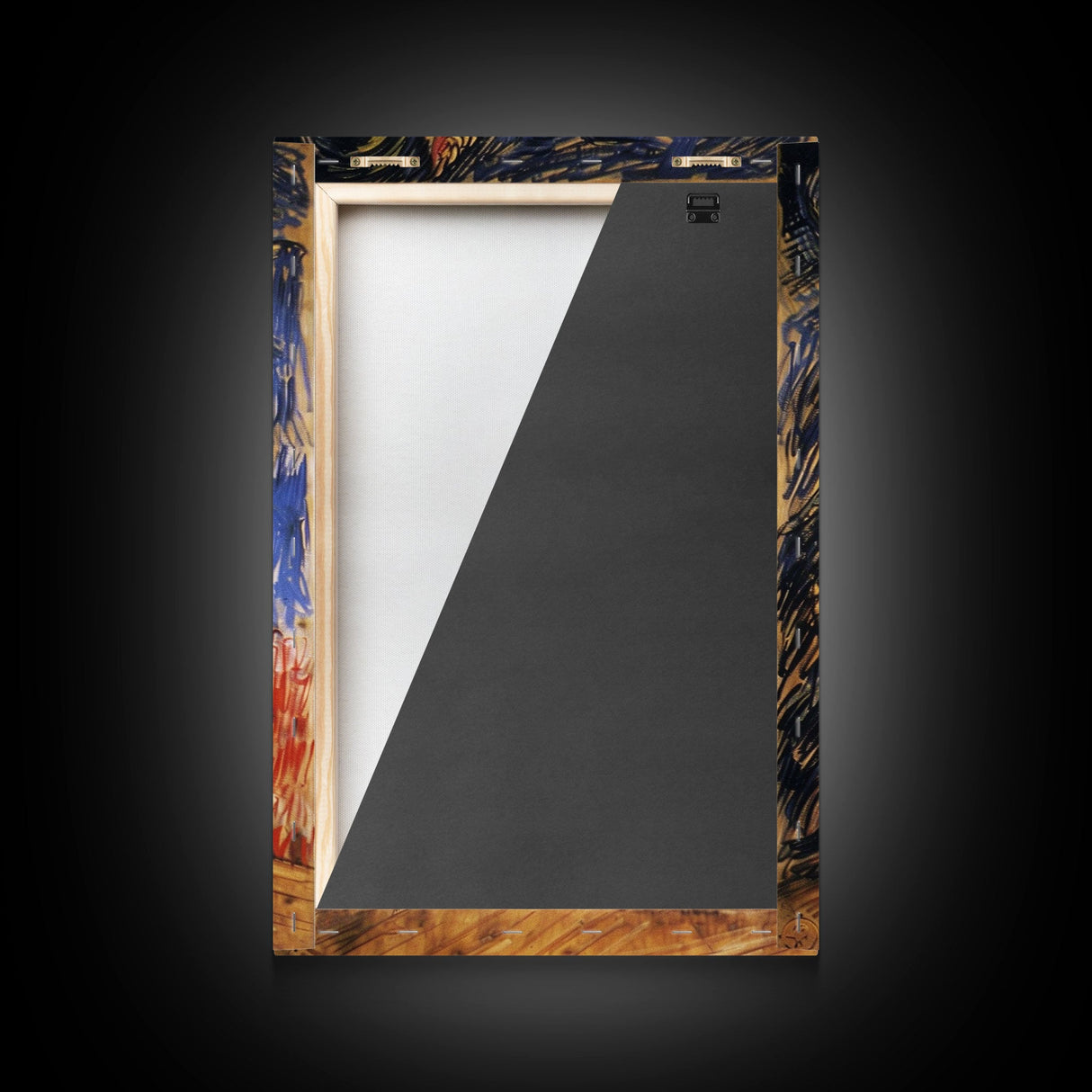 Business Werewolf Eating a Hot Dog, Framed Canvas print, Funny Halloween Art, Spooky Season, The Scream Inspired Funny Art