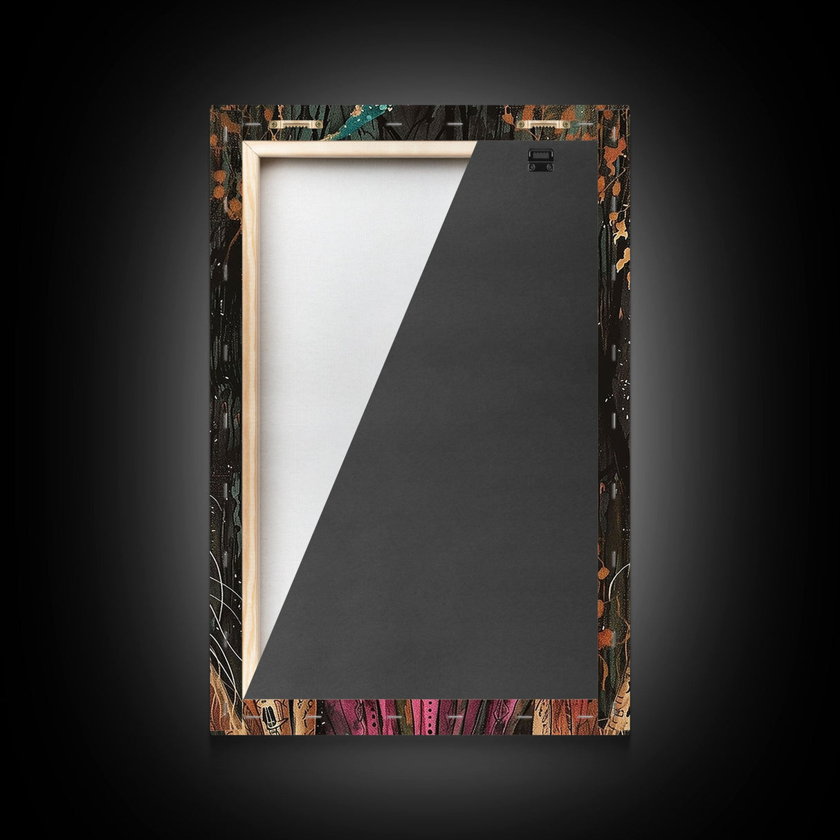 The Witch and Her Pancakes, Breakfast Witch, Framed Canvas Print, Funny Halloween Art