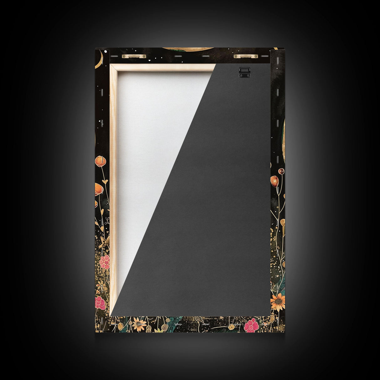 Spooky Witch with Cauldron Under Full Moon Framed Canvas Print | Halloween Witch Art | Witch Decor for Home | Magical Halloween Artwork