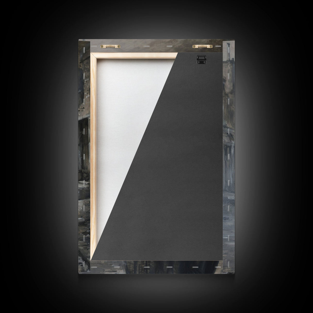 Plague Doctor in Abandoned Town | Halloween Wall Art | Spooky Home Decor | Creepy Plague Doctor Painting | Framed Canvas Print