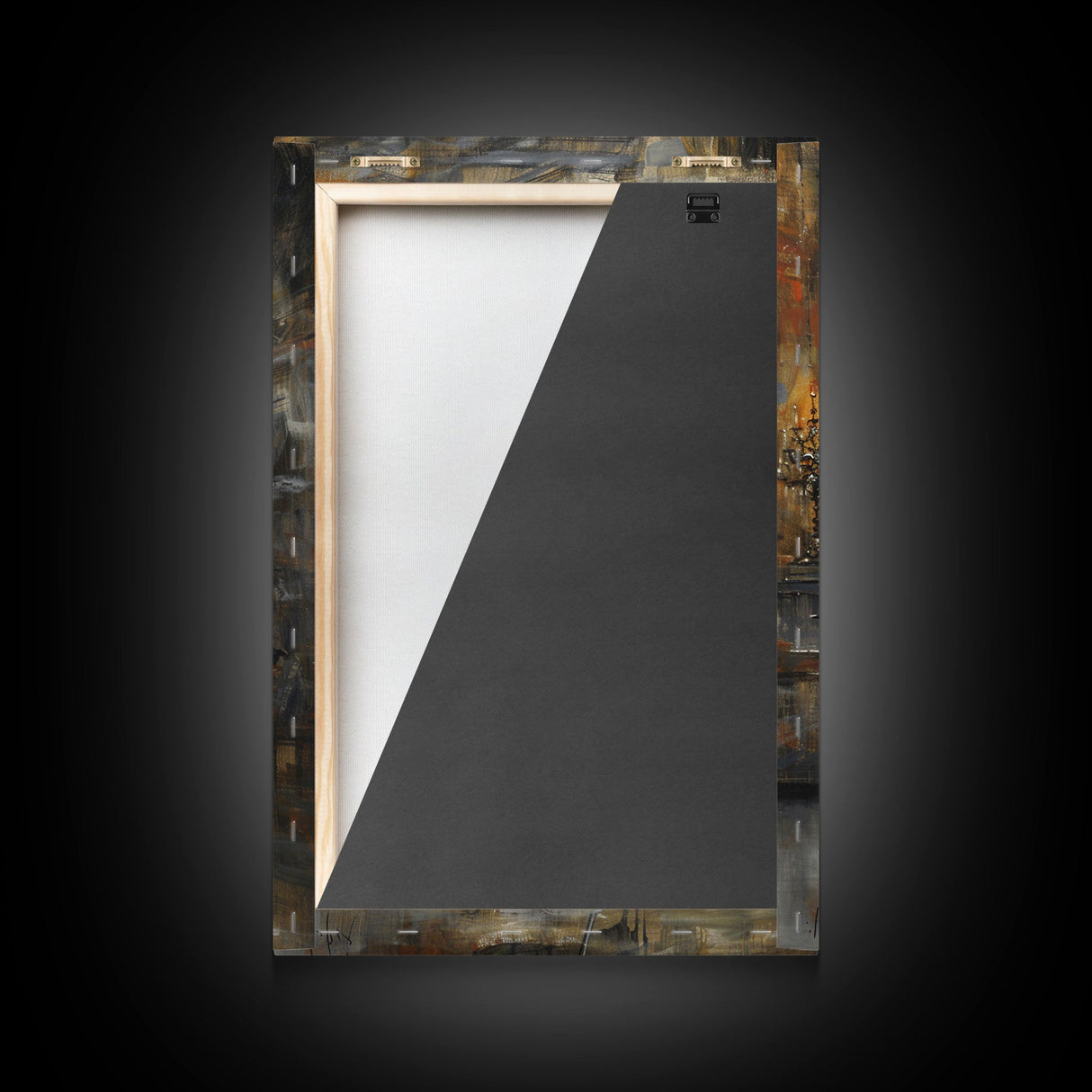 Skeleton Cellist in Gothic Cathedral | Halloween Wall Art | Spooky Home Decor | Creepy Skeleton Musician Painting | Framed Canvas Print