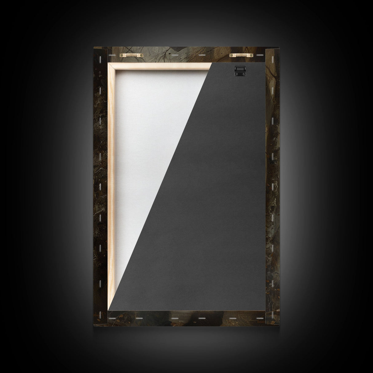 Grim Reaper Archer in Dark Enchanted Forest - Eerie Gothic Wall Art Framed Canvas Print, Unique Spooky Halloween Haunted Homes