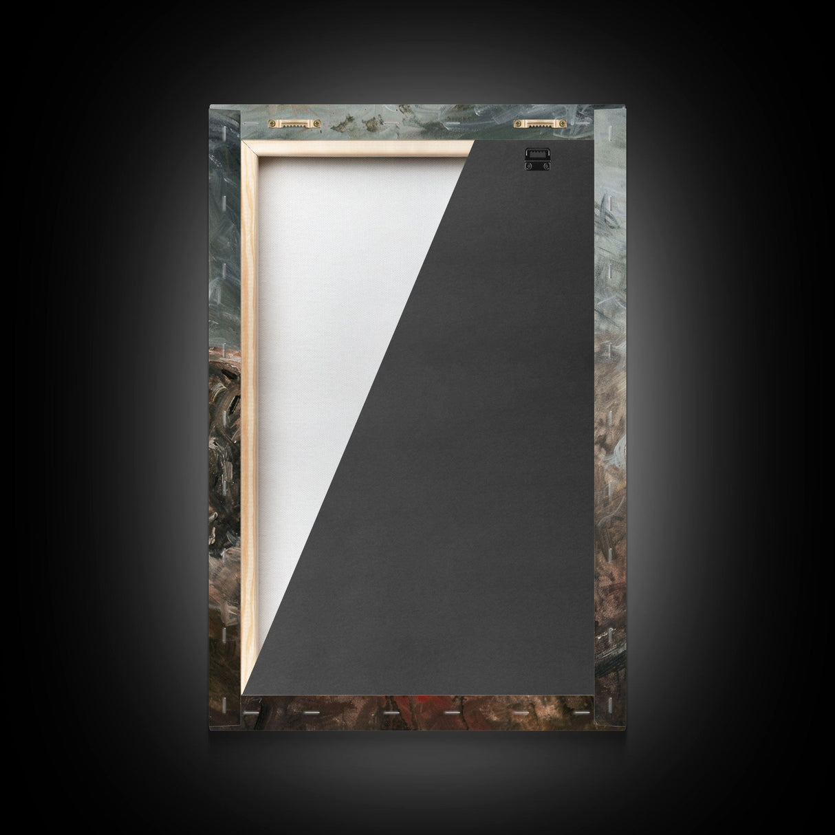 Skeletal Soldier in Battle - Haunting War Scene Gothic Art Framed Canvas Print, Spooky Halloween Decor