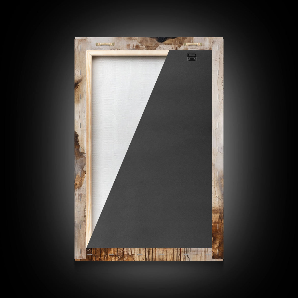 Haunting Cowboy with Red Eyes - Halloween Art, Gothic Art, Spooky Decor, Dark Wild West Art, Menacing Portrait, Framed Canvas Print