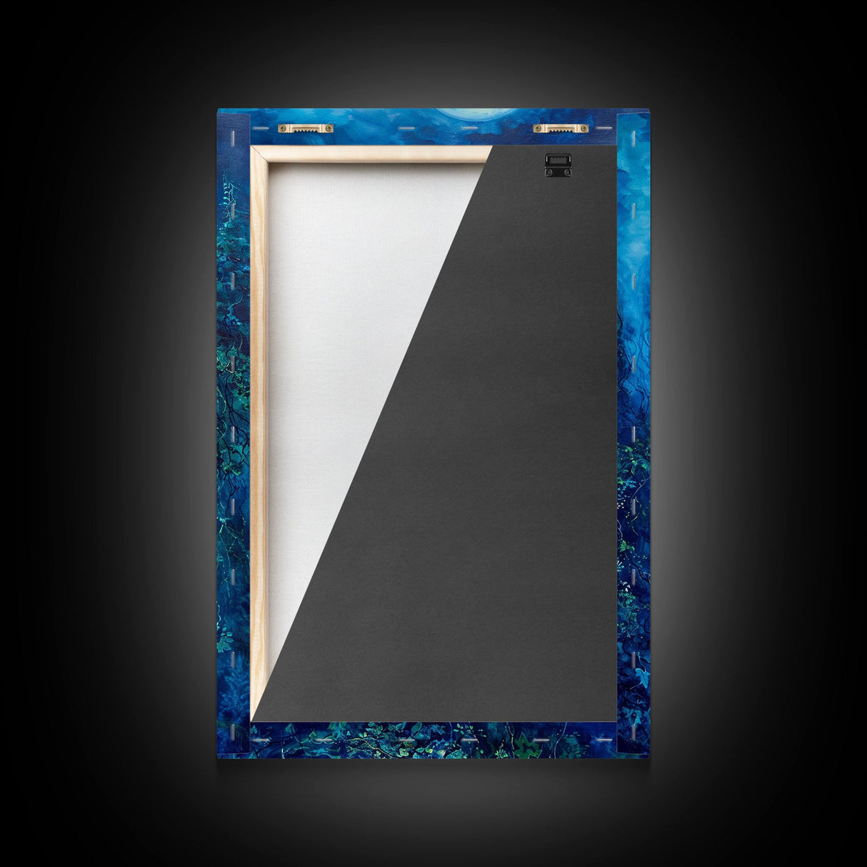 Moonlit Forest Path, Halloween Art, Spooky Wall Decor, Framed Canvas Print, Creepy Art, Halloween Wall Decor, Seasonal Wall Art