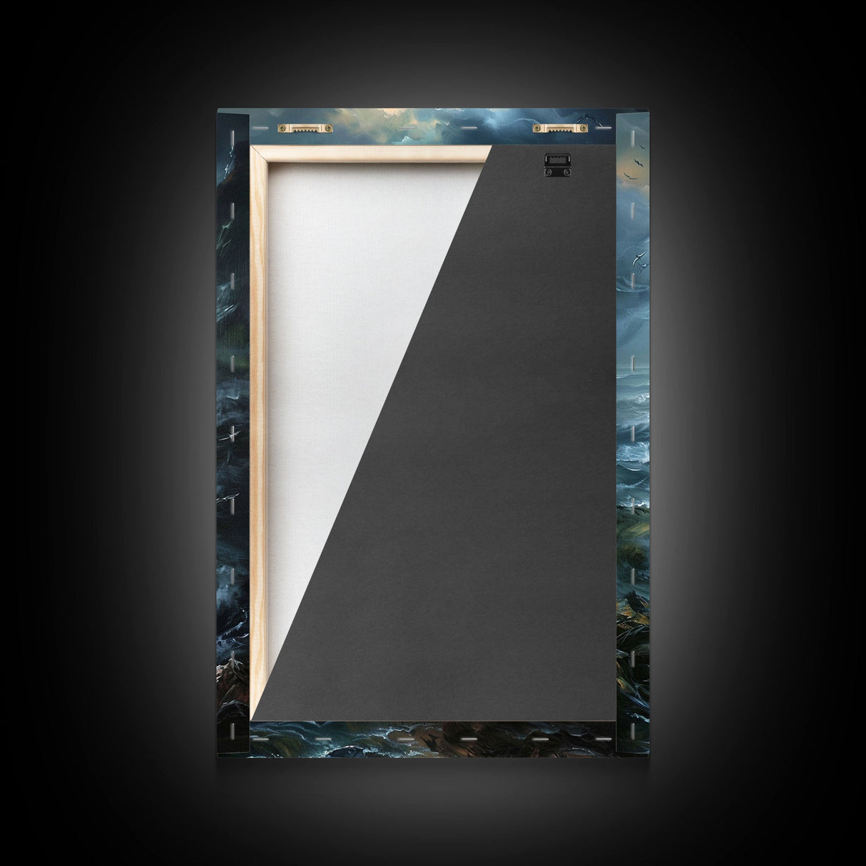 Haunted Lighthouse, Halloween Art, Spooky Wall Decor, Framed Canvas Print, Creepy Art, Halloween Wall Decor, Seasonal Wall Art