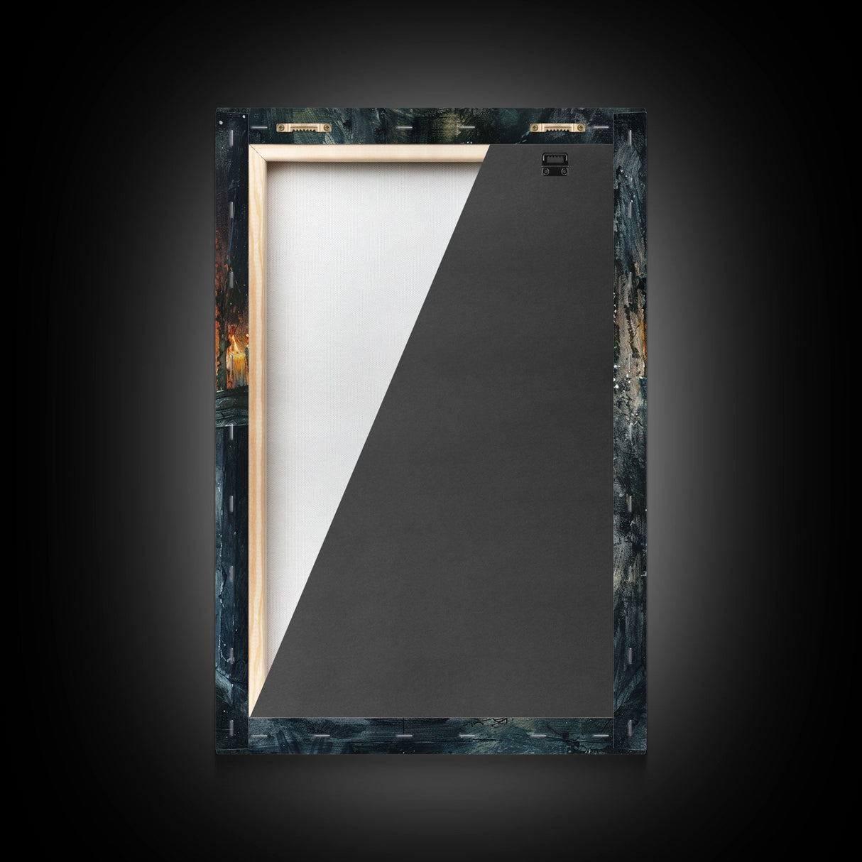 Dark Gothic Hallway Halloween Art, Spooky Hallway, Haunted Passage, Creepy Architecture, Gothic Decor, Framed Canvas Print