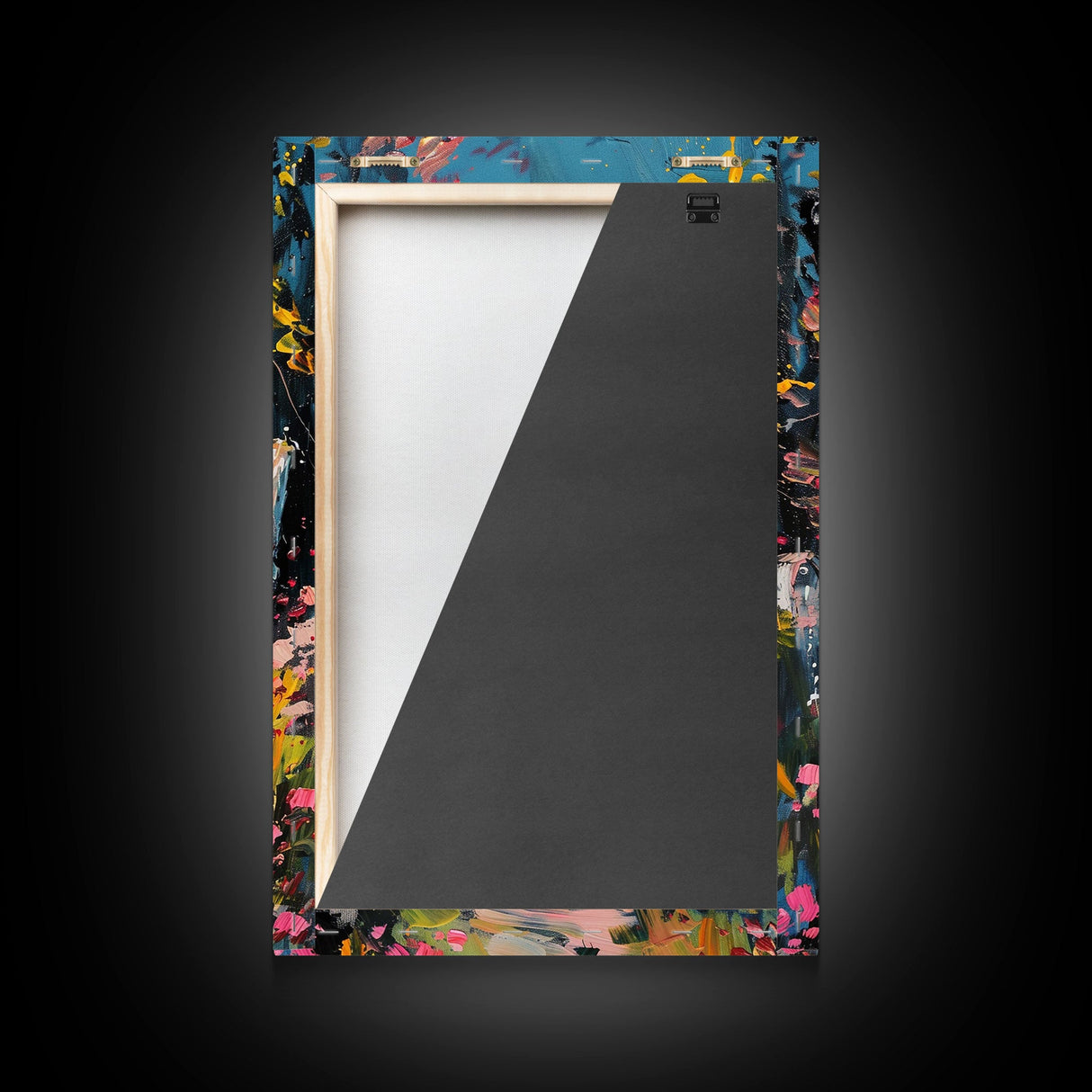 Spooky Graveyard at Night Framed Canvas Print, Ghostly Wall Art, Haunted Cemetery Scene, Halloween Decor, Eerie Artwork, Framed Canvas Print