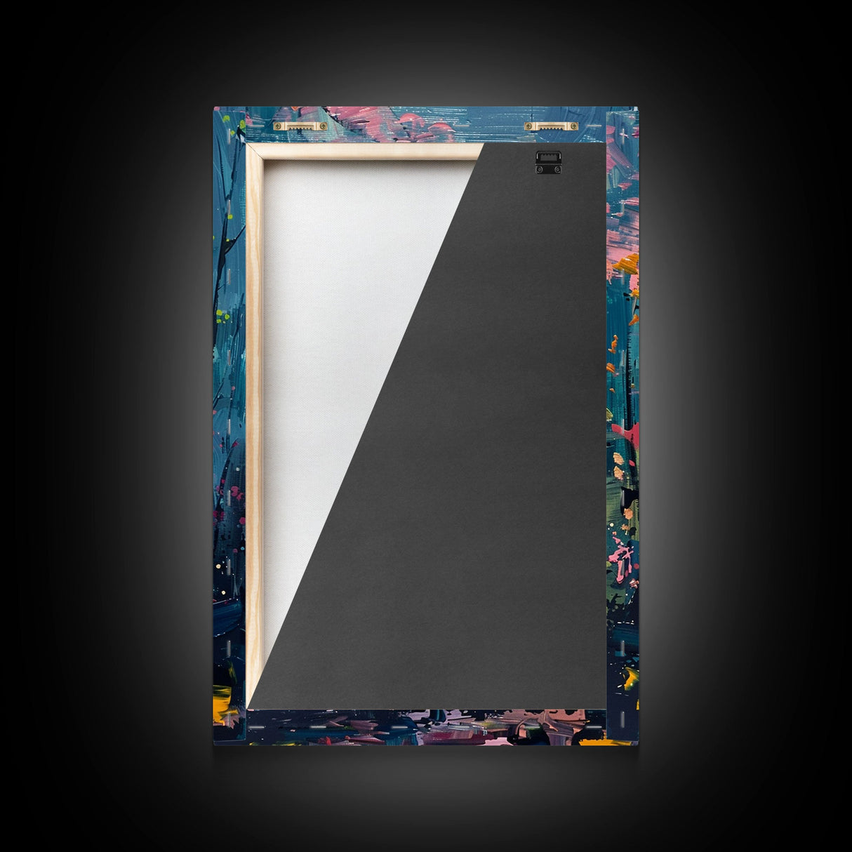 Haunted Forest Graveyard Framed Canvas Print, Spooky Cemetery Art, Halloween, Eerie Graveyard Decor, Gothic Artwork, Framed Canvas Print