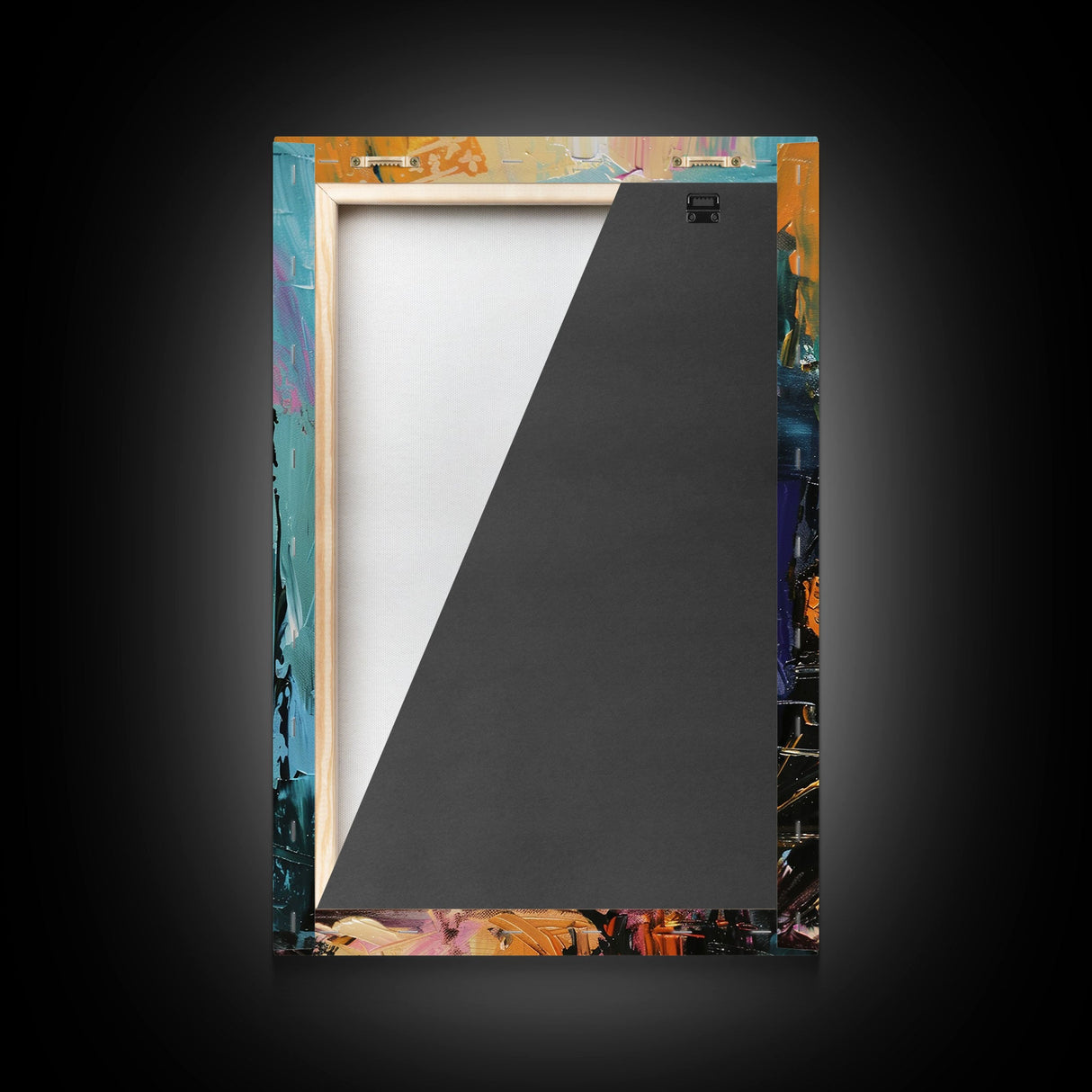 Haunted Carnival Ride at Night Framed Canvas Print, Halloween Wall Art, Spooky Home Decor, Ghostly, Haunted Amusement Park, Halloween Art