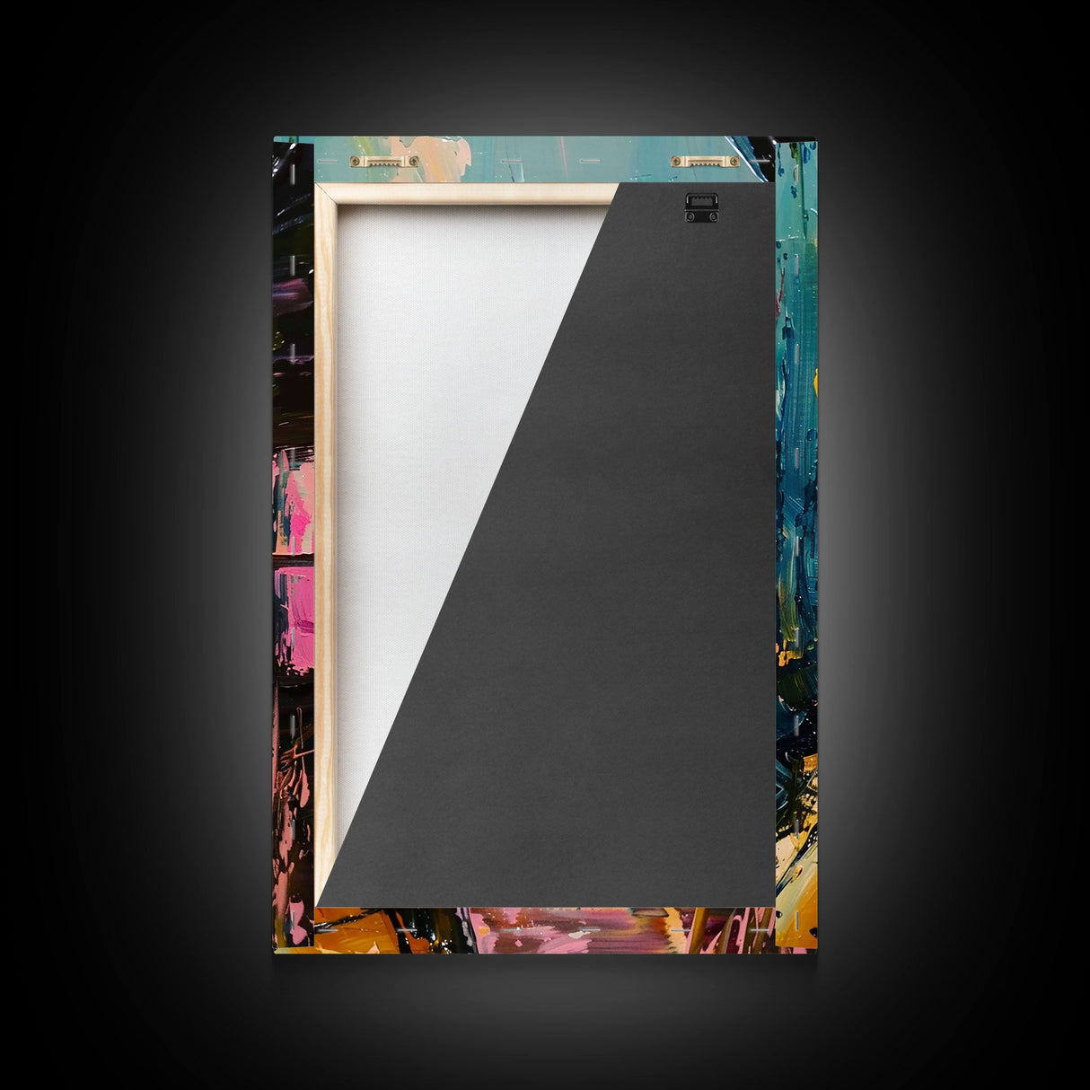 Spooky Van Gogh-Inspired Haunted House Framed Canvas Print, Halloween Wall Art, Eerie Home Decor, Ghostly Night Artwork, Haunted Home