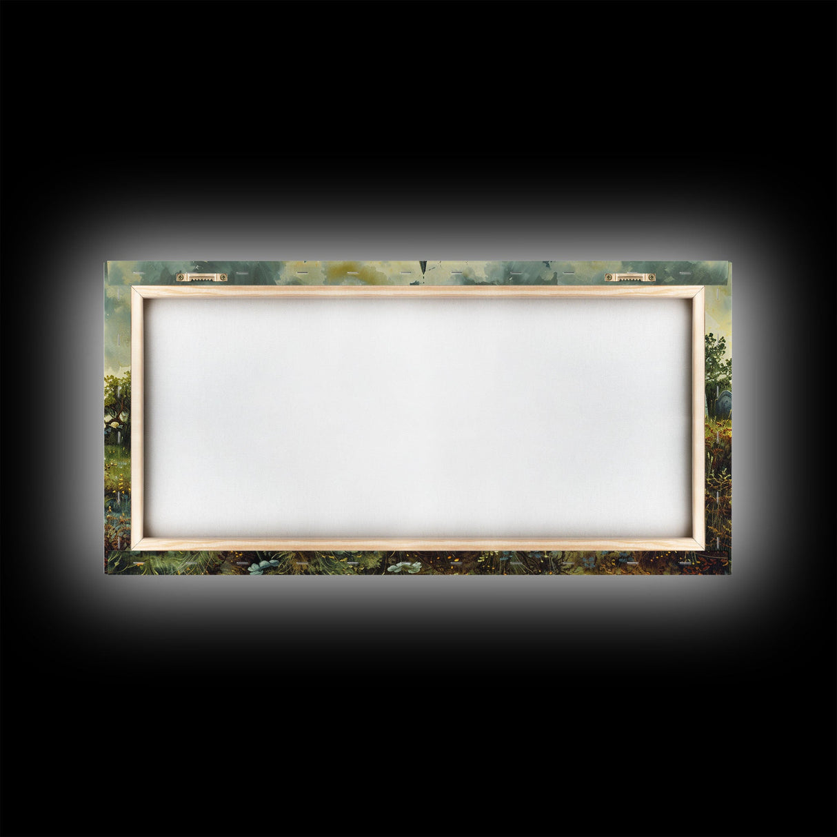 Haunted Cemetery Halloween Prop Framed Canvas Print | Spooky Season | Spooky Wall Art | Halloween Decor | Creepy Art Prints