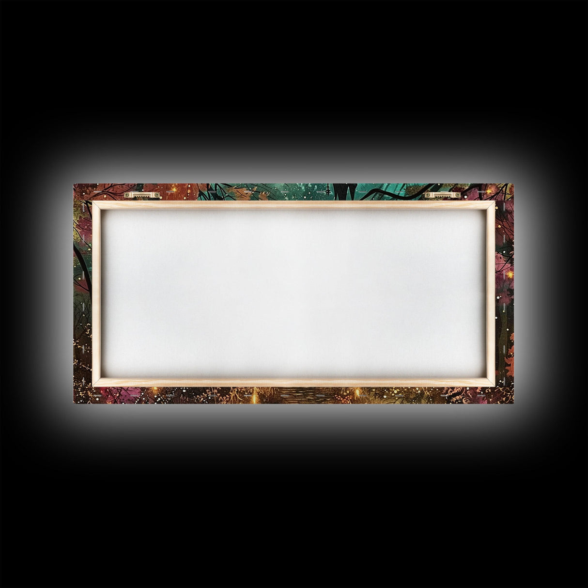 Haunted House In The Woods, Framed Canvas Print, Spooky Wall Art, Spooky Season, Halloween Products, Halloween Unique Gift