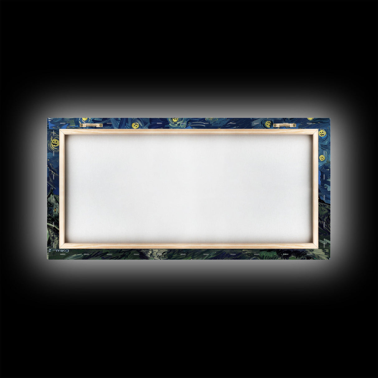 Lighthouse and the Storm, Framed Canvas Print, Unique Halloween Wall Art, Nautical Decor, Starry Night Inspired Wall Art