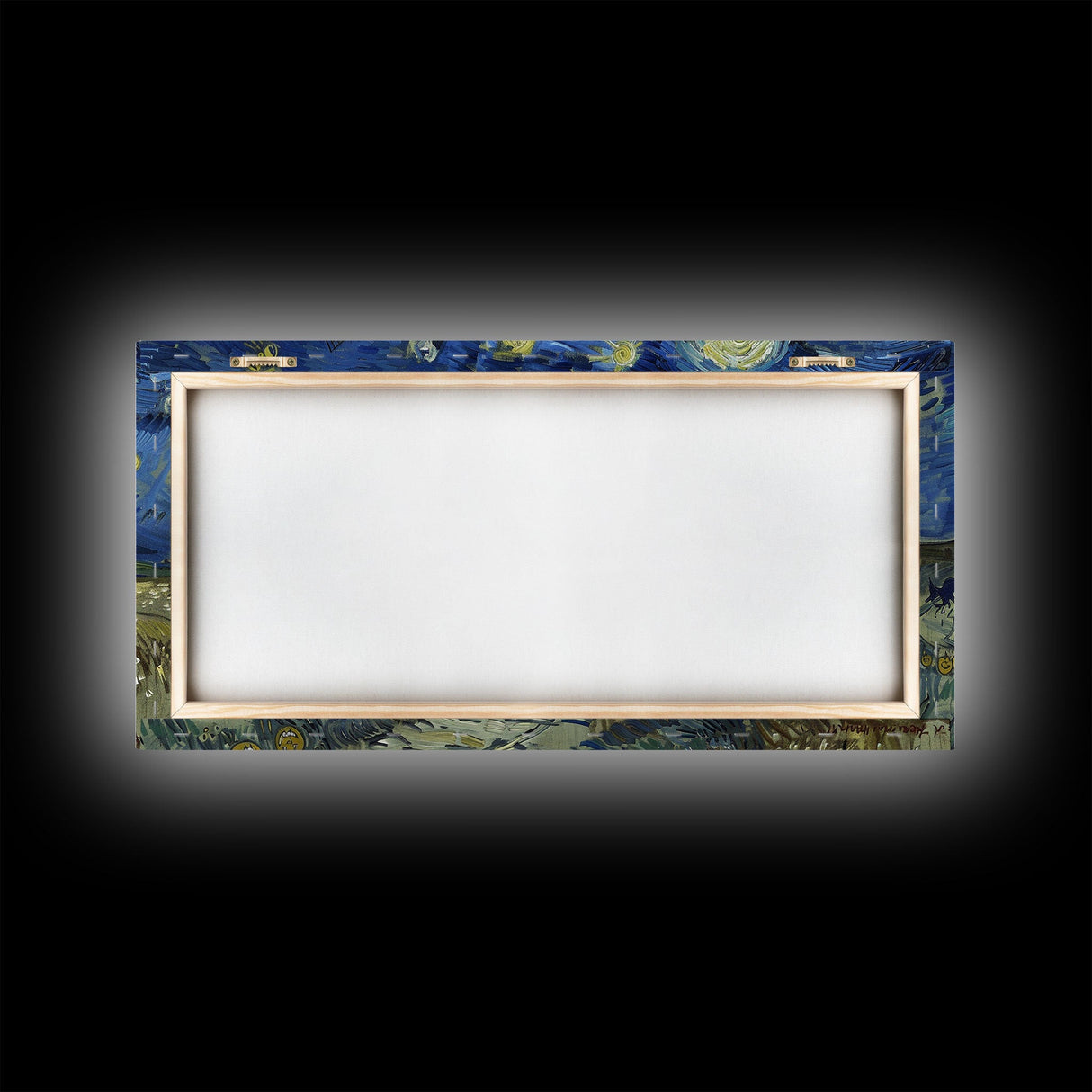 Starry Night Inspired Haunted Wind Mill, Framed Canvas Print, Spooky Halloween Wall Art