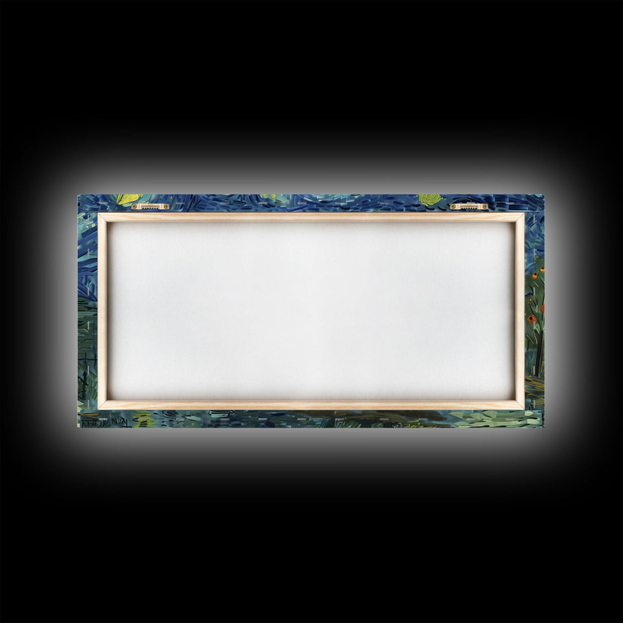 London at Midnight, Framed Canvas Print, Starry Night Inspired Victorian London, Dark Academia Halloween Wall Art