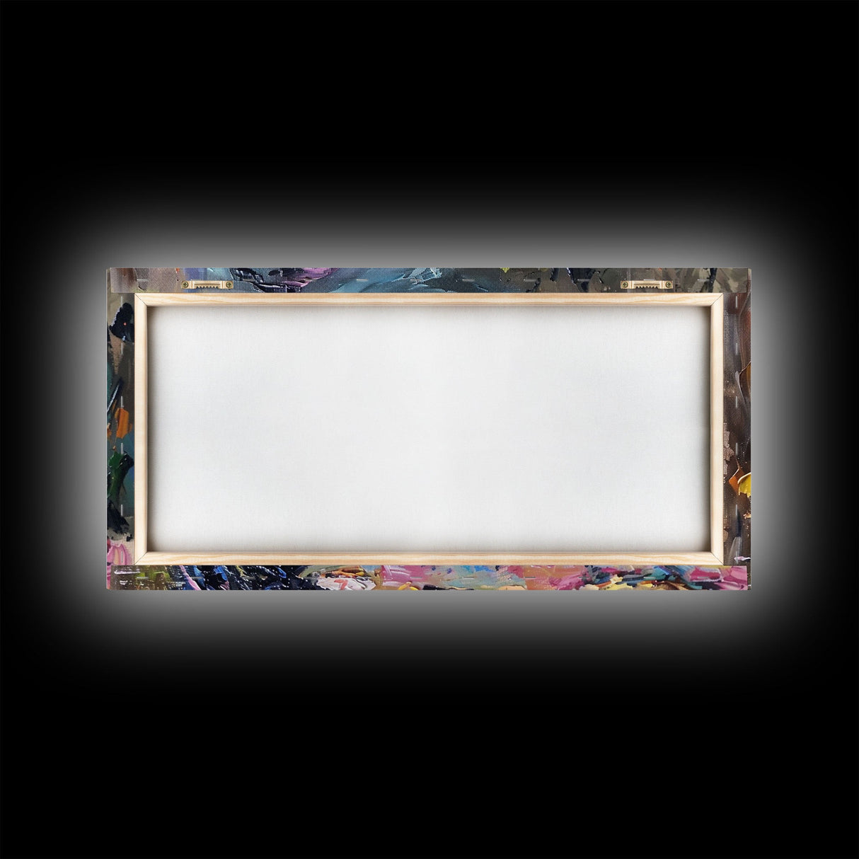 Birthday Party for One, Springtime Witch and A Birthday Cake, Framed Canvas Print, Funny Halloween Art