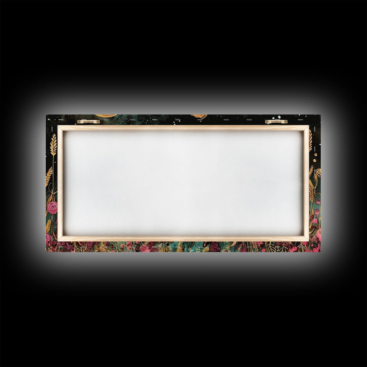 Spooky Jack O' Lantern Scarecrow, Framed Canvas Print, Dark Academia, Halloween Decor, Spooky Season Wall Art