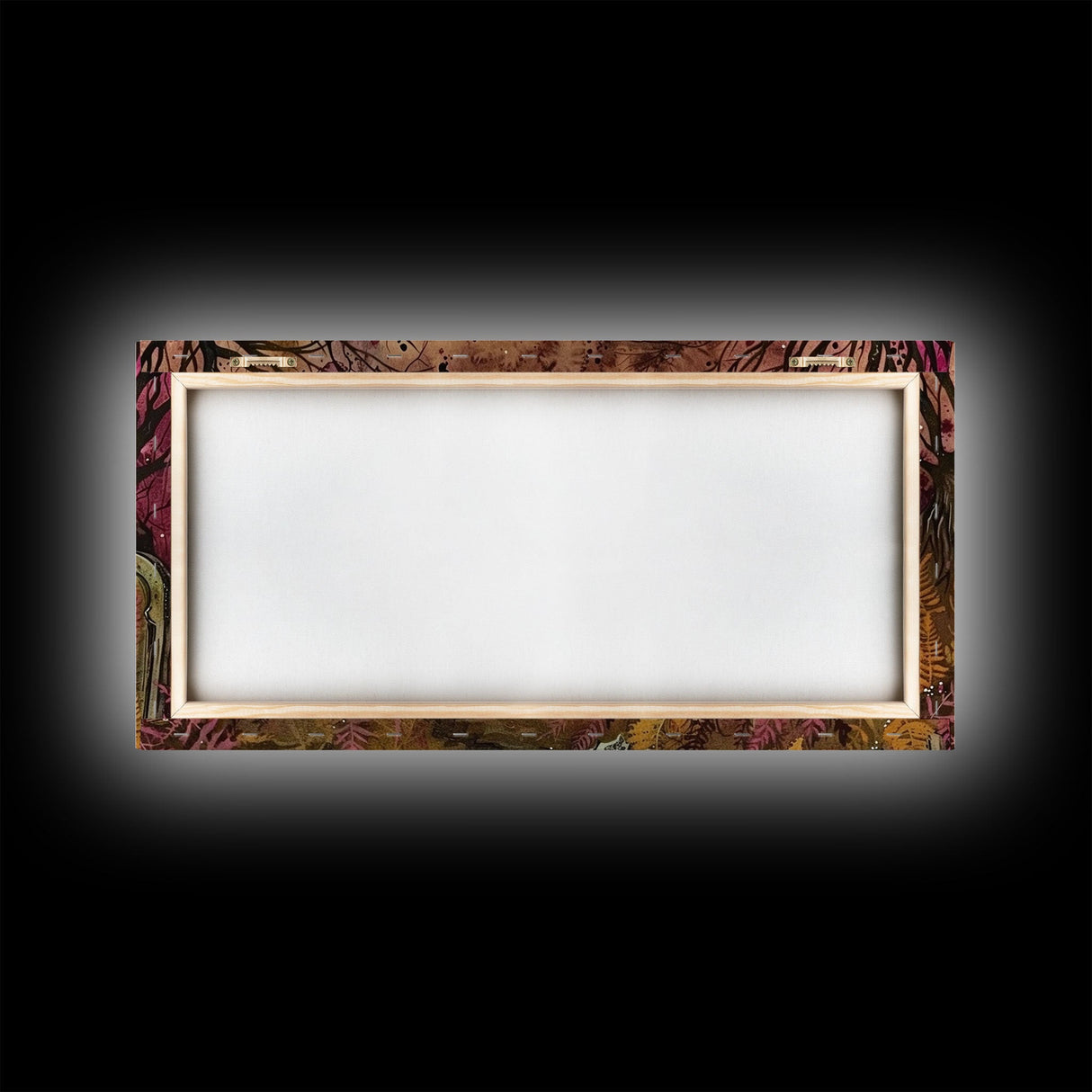 Cute Ghost In The Cemetery, Framed Canvas Print, Halloween Wall Decor, Halloween Trinkets