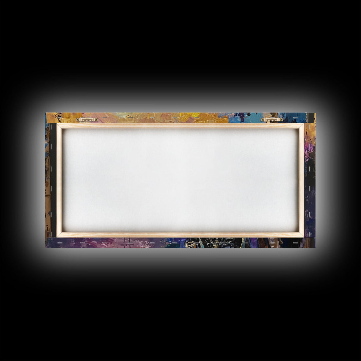 Spooky Skeleton having an ice cream cone at sunset, framed canvas print, funny halloween decor, halloween art