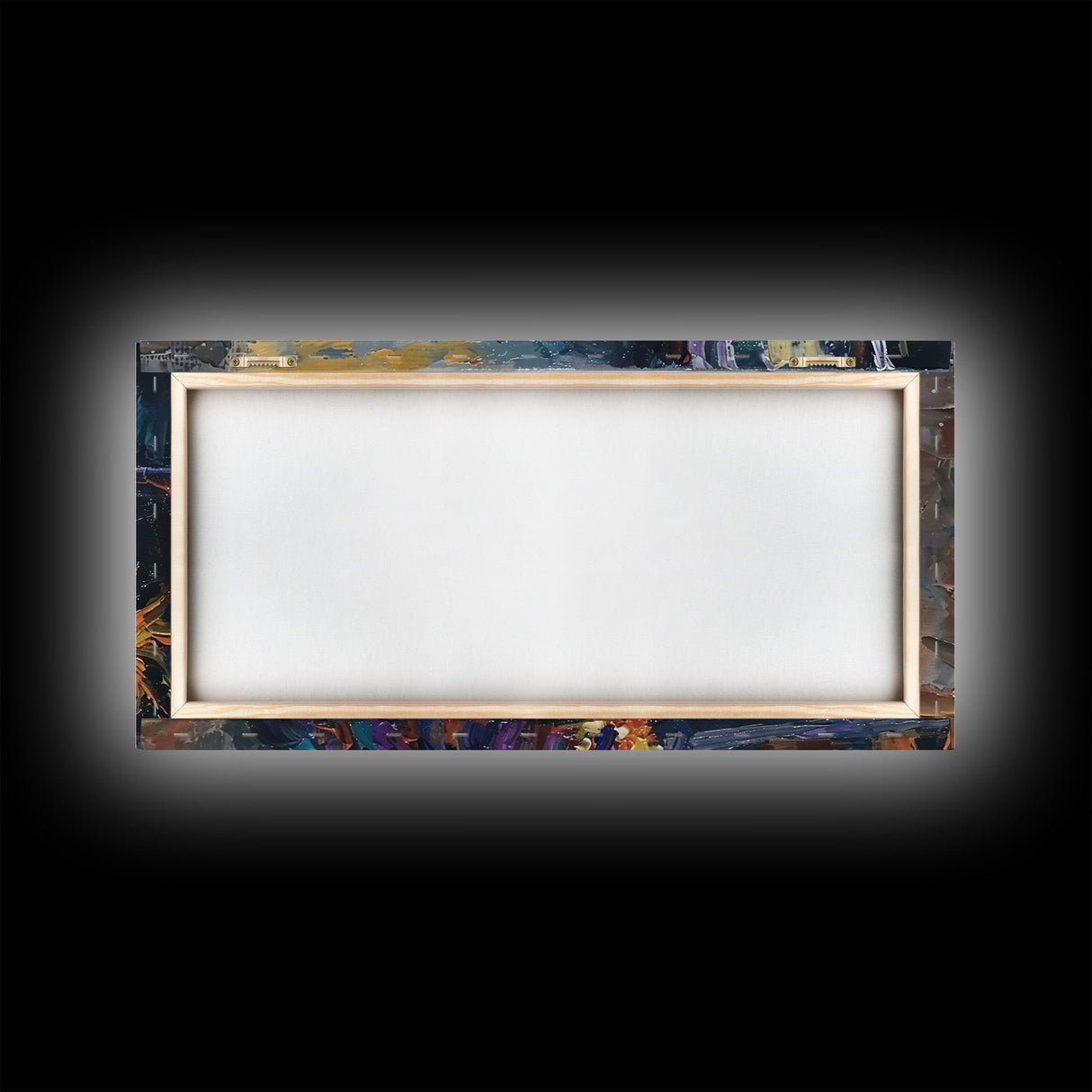 Spooky Court Jester Having an Ice Cream, Funny Halloween Art, Framed Canvas Print