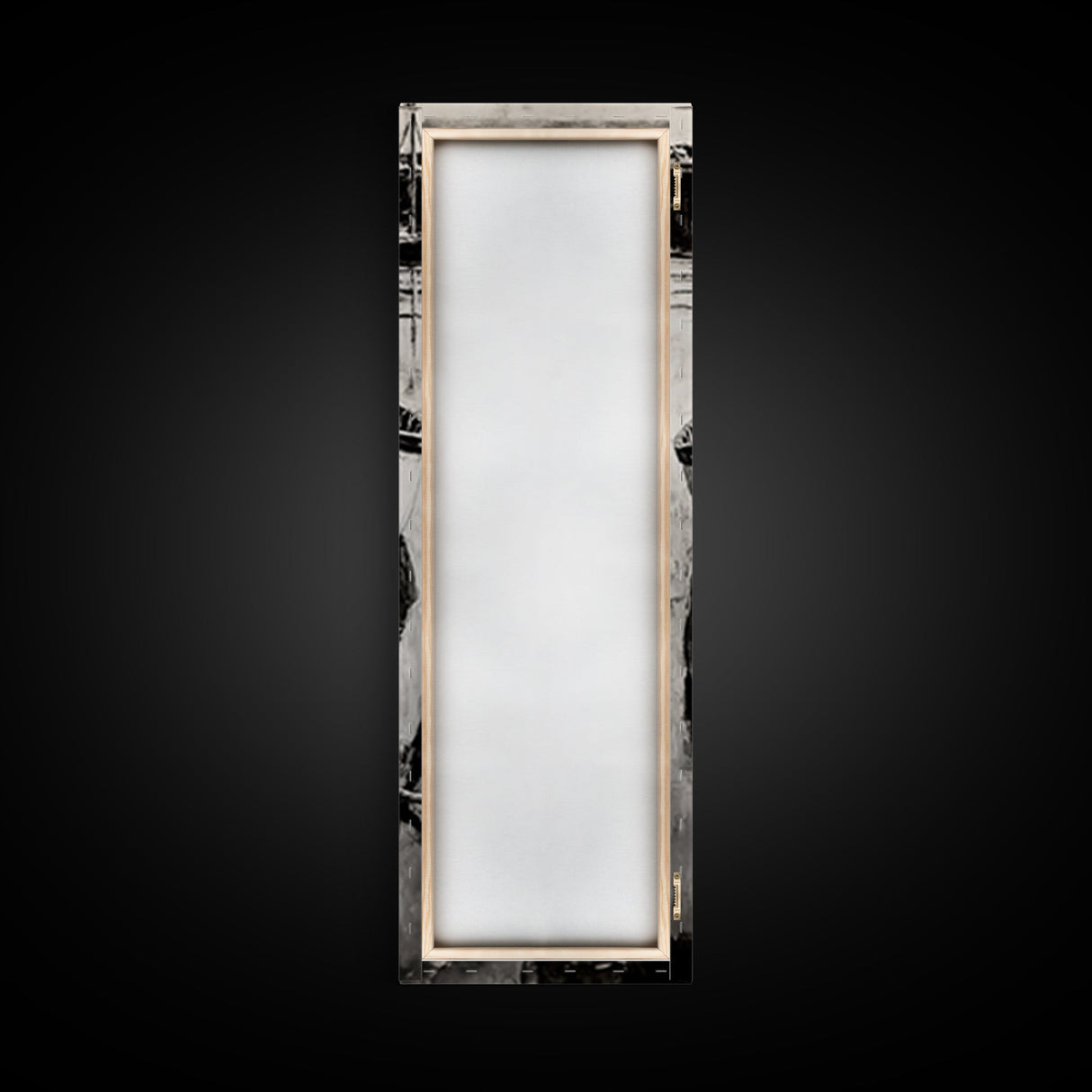 Monochrome Boat Reflection Framed Canvas Print nautical painting moody art coastal wall art nautical wall art gift idea for him