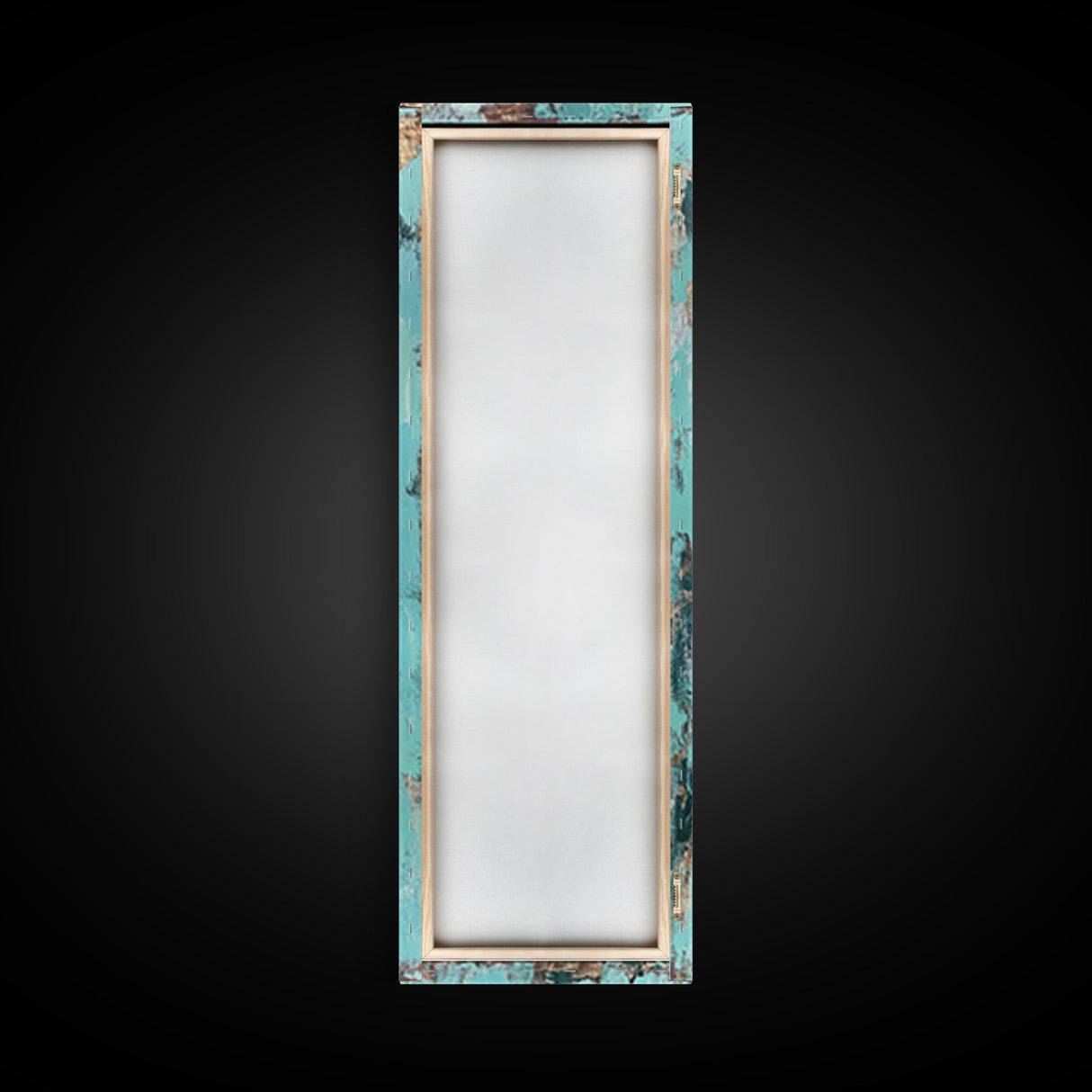Textured Rustic Art, Canvas Print, Wabi Sabi Wall Art, Teal Wall Art, Abstract Minimalist Art, Tall Narrow Art, Farmhouse Decor