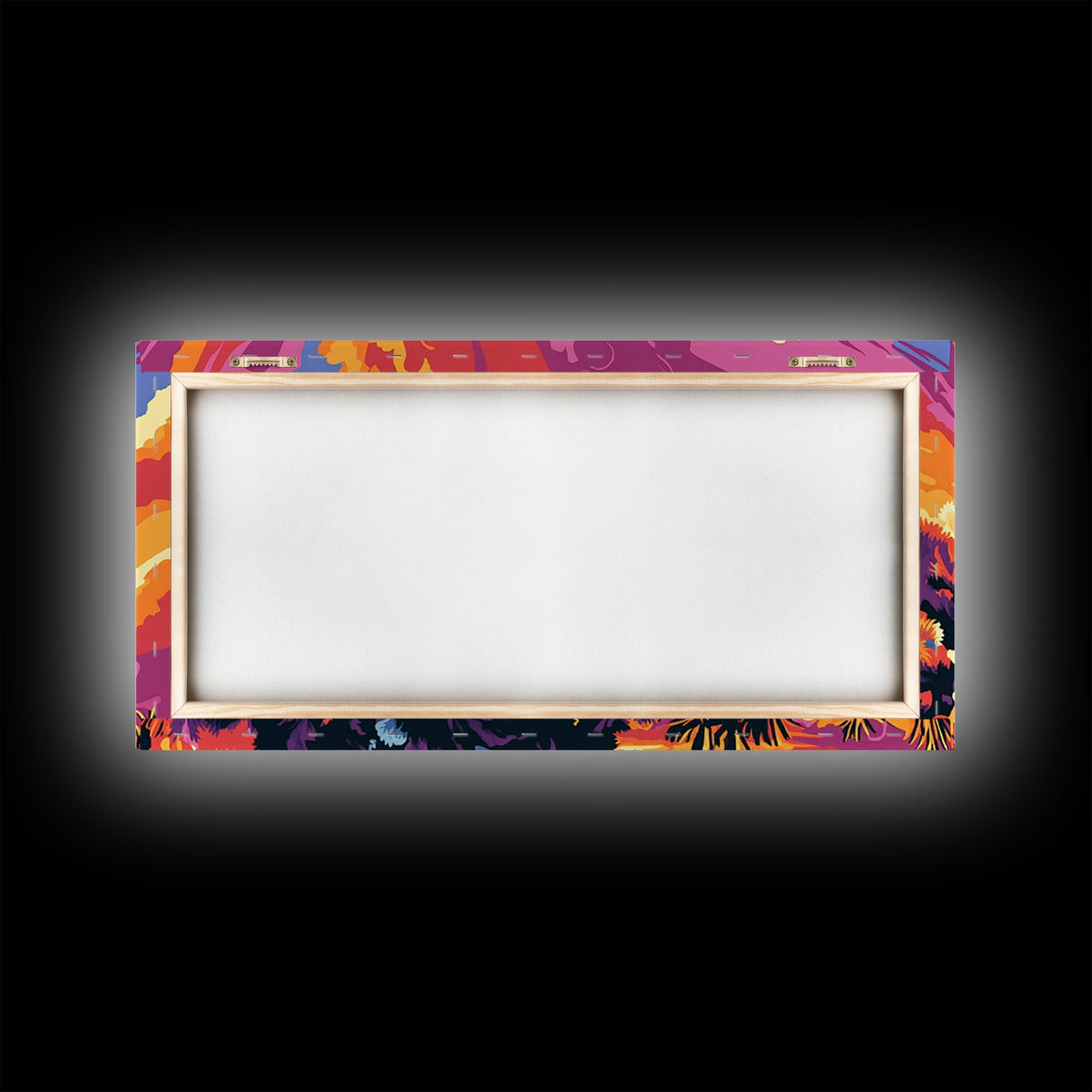 Joshua Tree, desert landscape, sunset art, boho decor, southwest wall art, extra wide art, framed canvas print, panoramic painting
