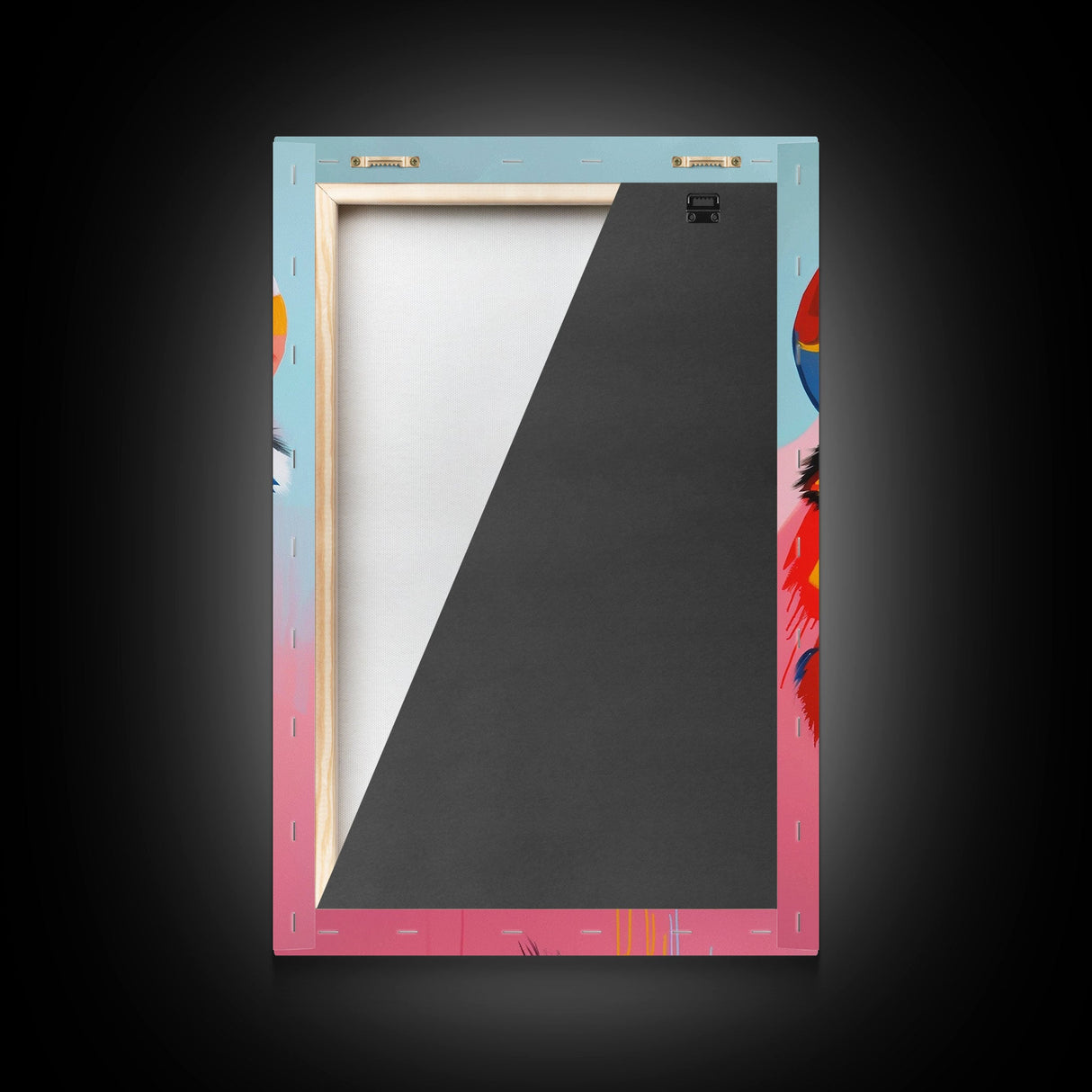 Colorful Bison Head in Pop Art Style - Framed Canvas Print, Animal Decor, Bison Art for Bedroom, Vibrant Wall Art for Living Room