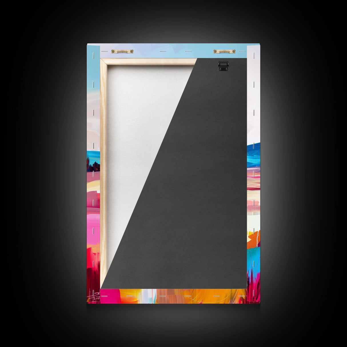 Cross with Mountain Backdrop - Framed Canvas Print, Scenic Western Art, Inspirational Wall Art for Bedroom Decor