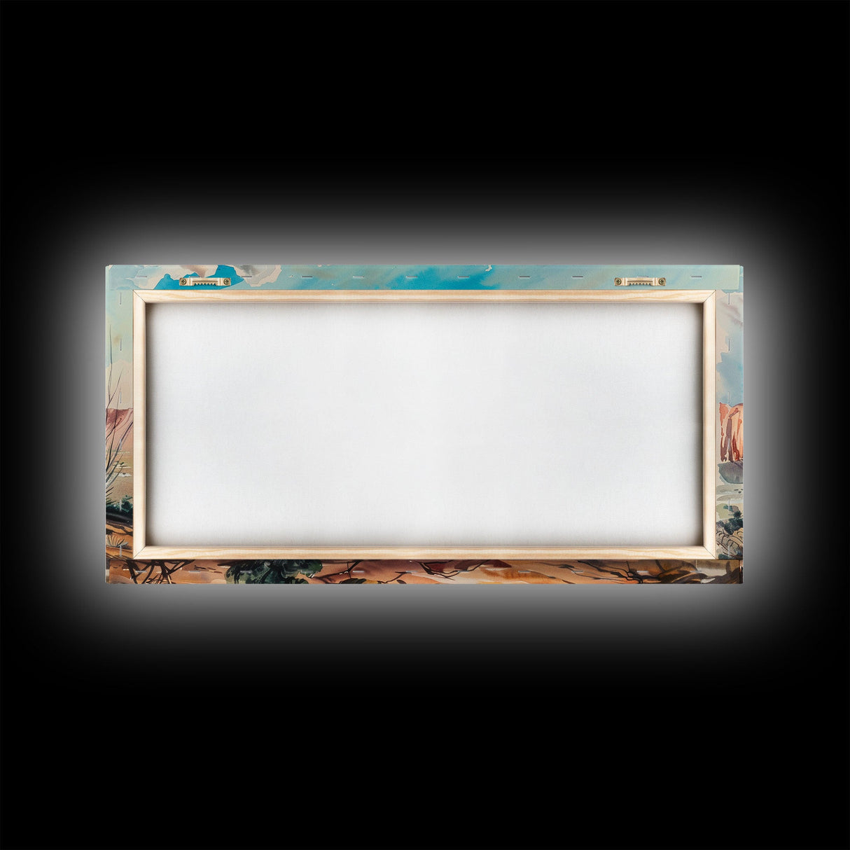 Cowboy Gazing Over Expansive Desert, Boho Western Landscape Art, Framed Canvas Print, Living Room Wall Decor, Rustic Country Style