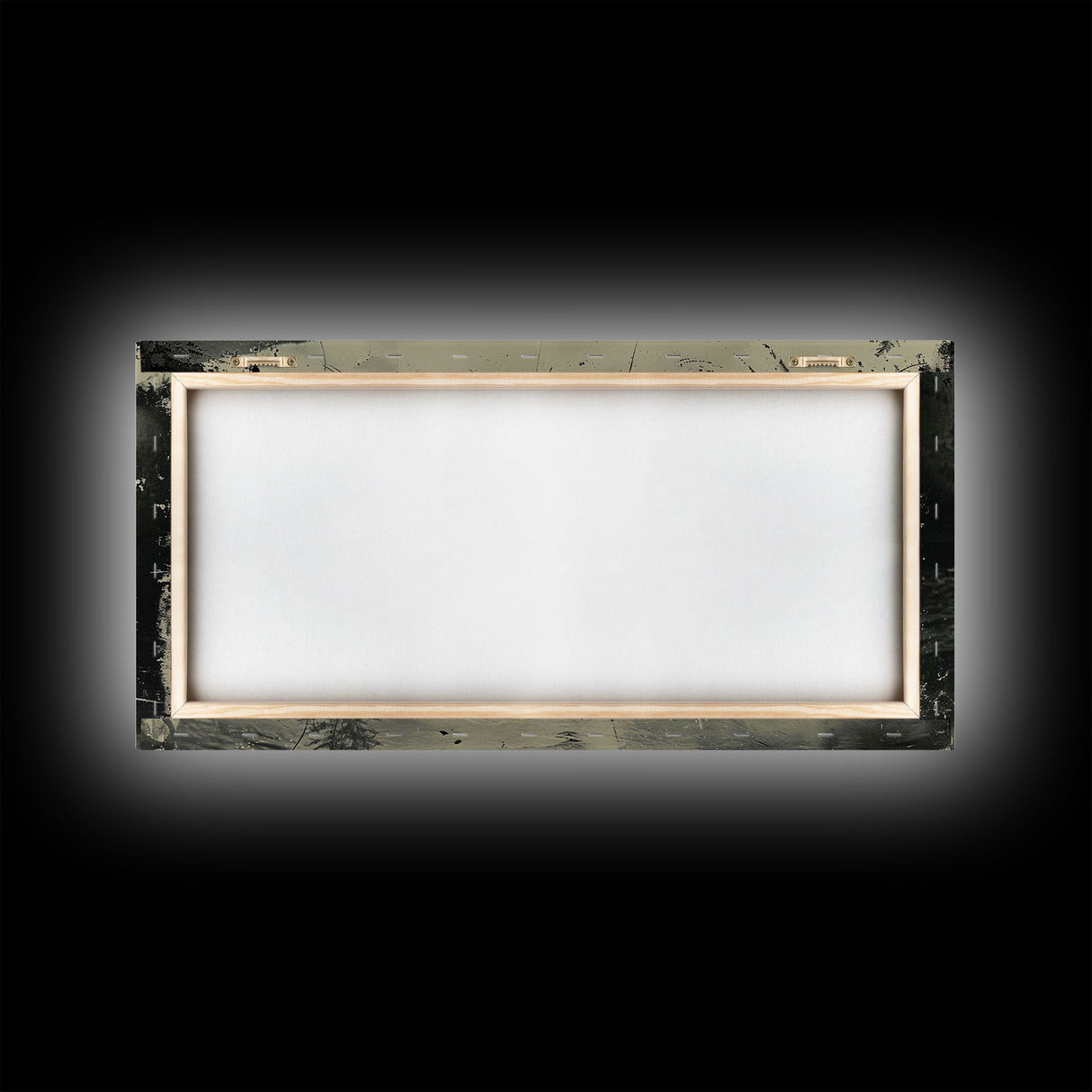 Cowboy Crossing River with Mountains, Framed Canvas Print for Western Living Room Decor, Ideal Bedroom Wall Art, Rustic Scene