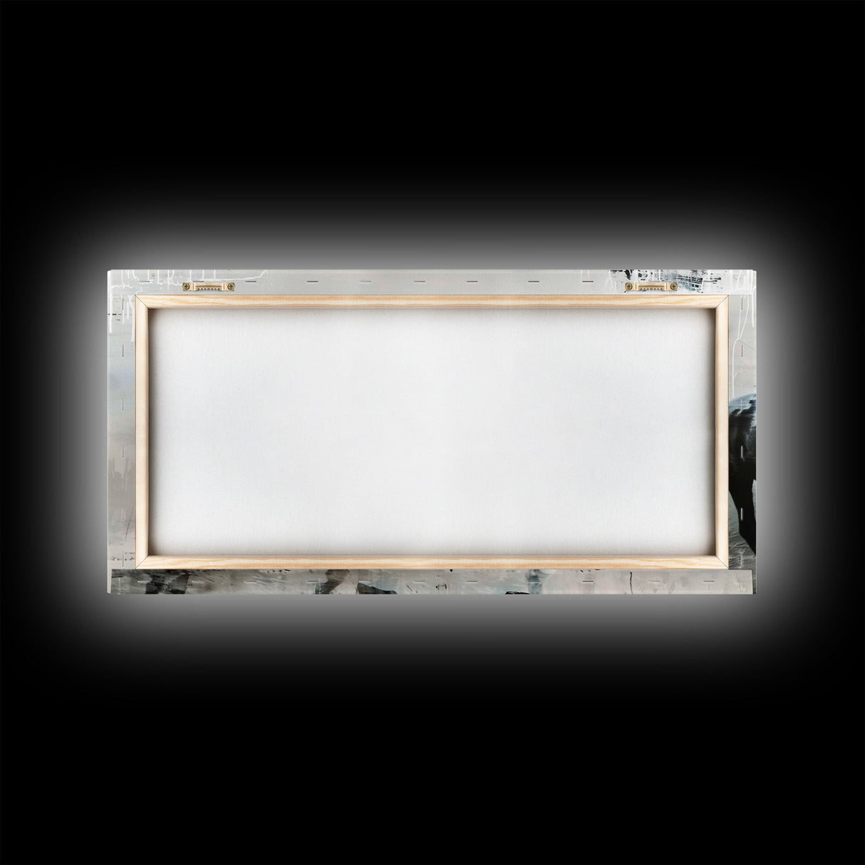 Galloping Horses in Monochrome Abstract Landscape, Perfect Wall Art, Framed Canvas Print for Living Room or Bedroom Decor, Equestrian Art