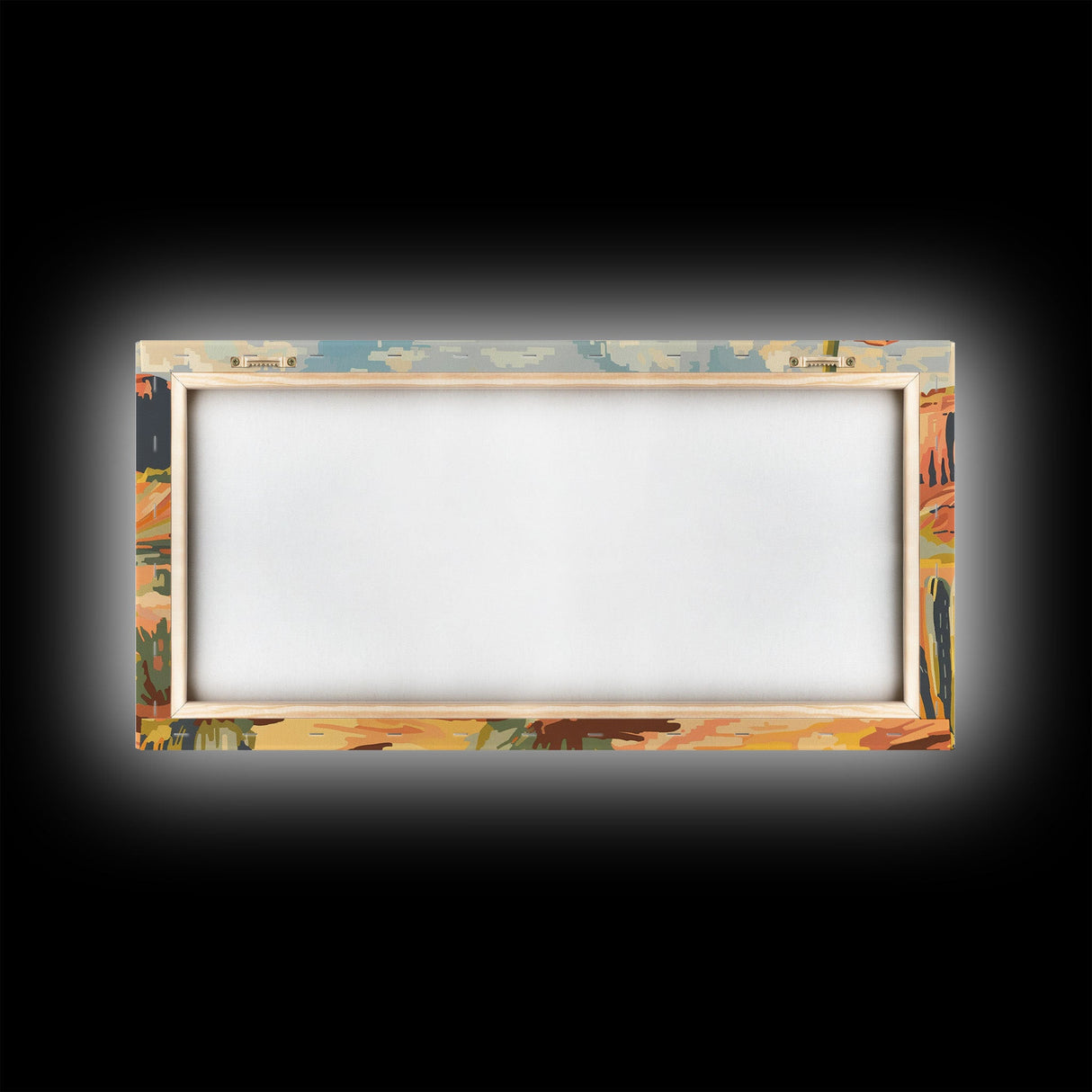 Cowboy in Desert Valley, Framed Canvas Print for Rustic Living Room Decor, Western Art for Home and Bedroom Decoration