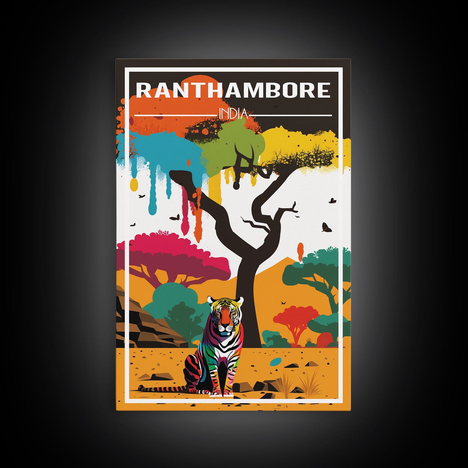 Ranthambore National Park, India Wall Art, Safari Art, India Poster, Travel Wall Print, Travel Poster, Travel Wall Art, Canvas Wall Print