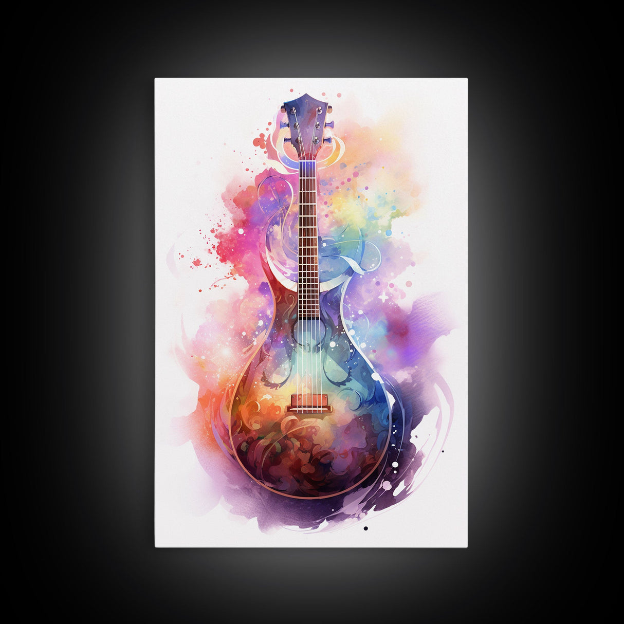 Lute Art, Stringed Instrument Print, Framed Canvas Art, Fantasy Decor, Art / Gift For The Bard Player