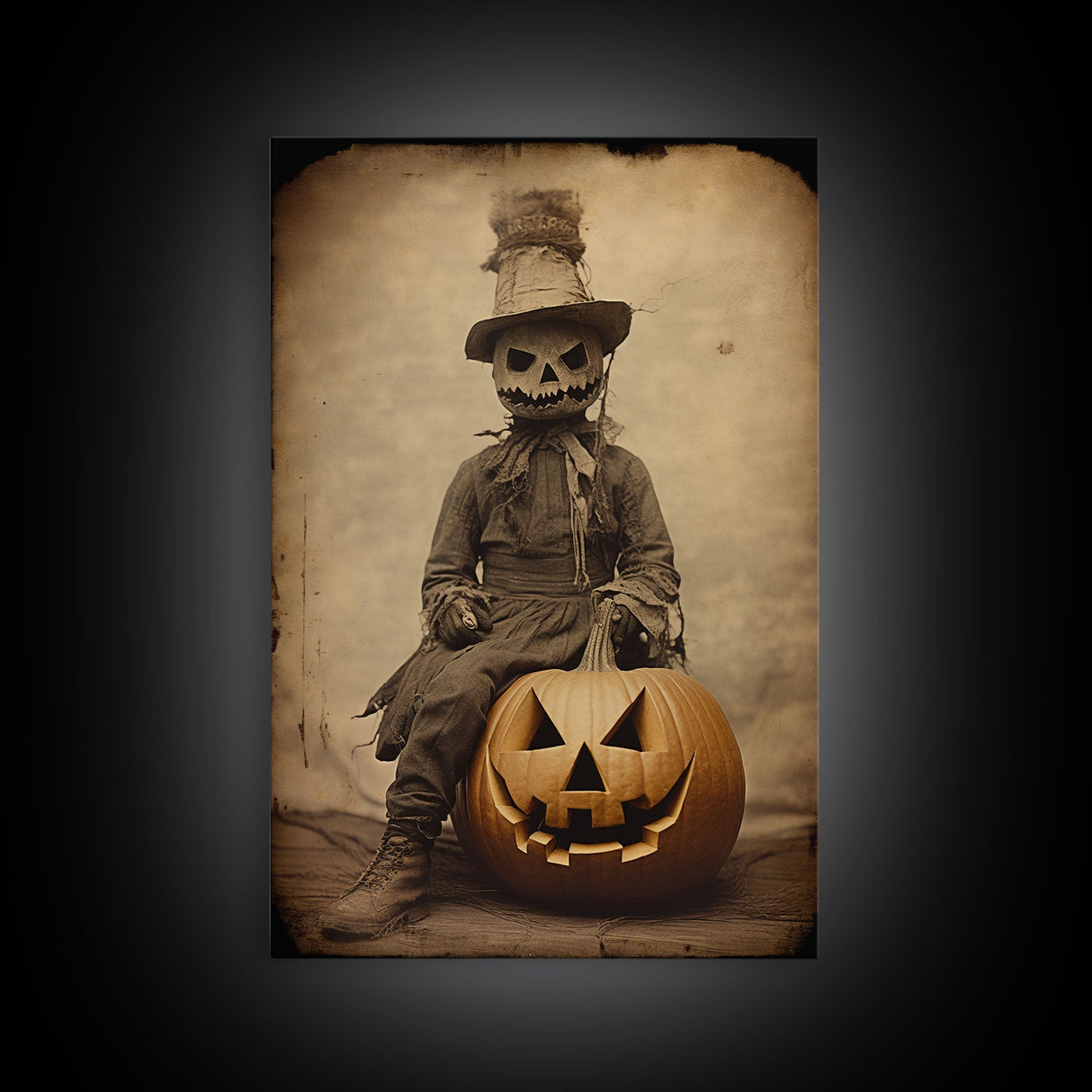 Spooky Decor, Halloween Wall Art, Horror Art Print, Dark Art, Canvas Wall Print, Wall Art, Vertical Print, Room Decor, Home Wall Decor,