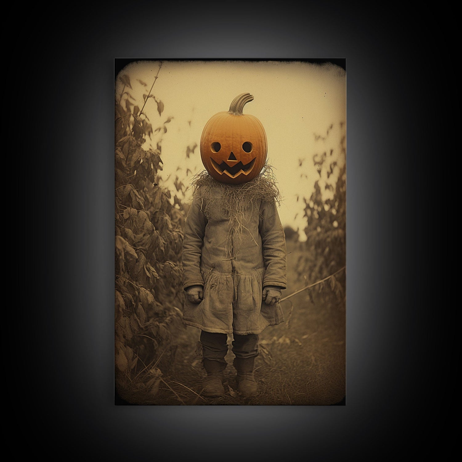 Halloween Wall Art, Spooky Art Print, Dark Art Print, Creepy Wall Art, Canvas Print, Wall Art, Vertical Print, Home Decor, Wall Decor