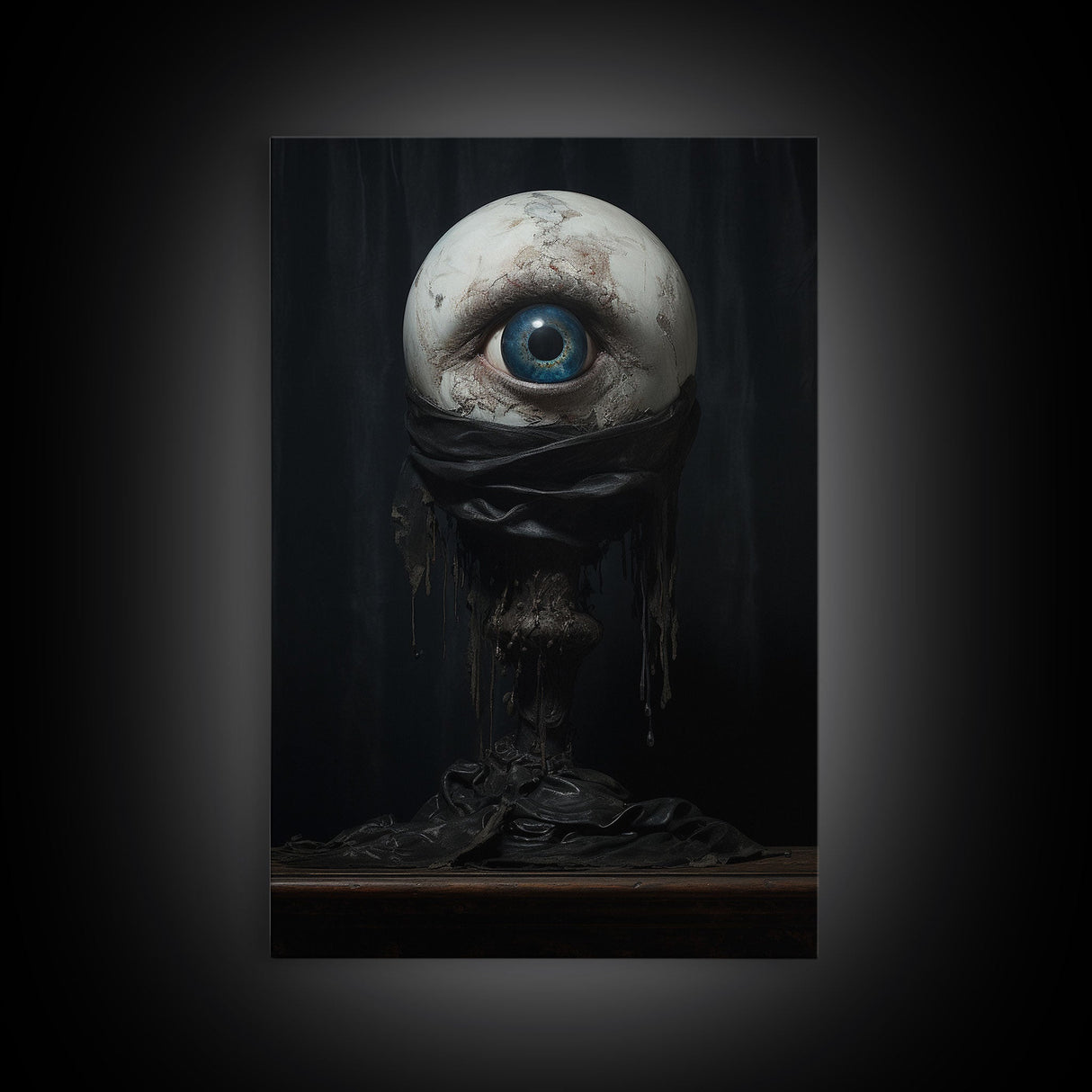 The Eye, Gothic Victorian Horror Art, Cosmic Horror, Framed Canvas Canvas Print, Halloween Decor