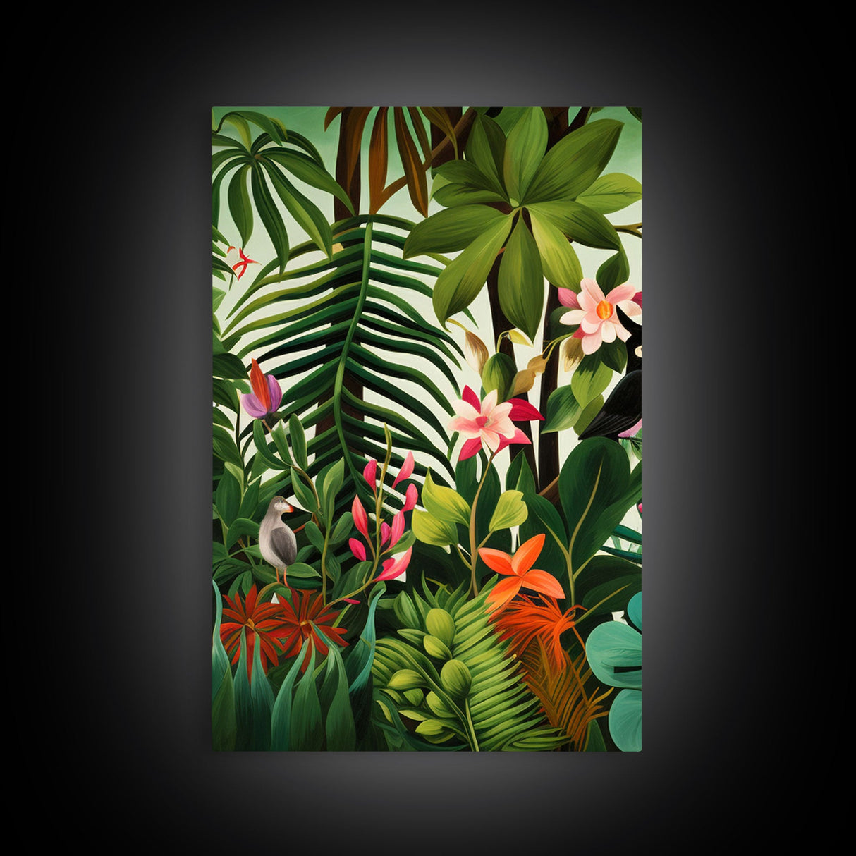 Tropical Wall Art, Birds Print, Animal Wall Art, Canvas Print, Wall Art, 3 Piece Wall Art, Jungle Print, Gaming Wall Decor, Kitchen Wall Art