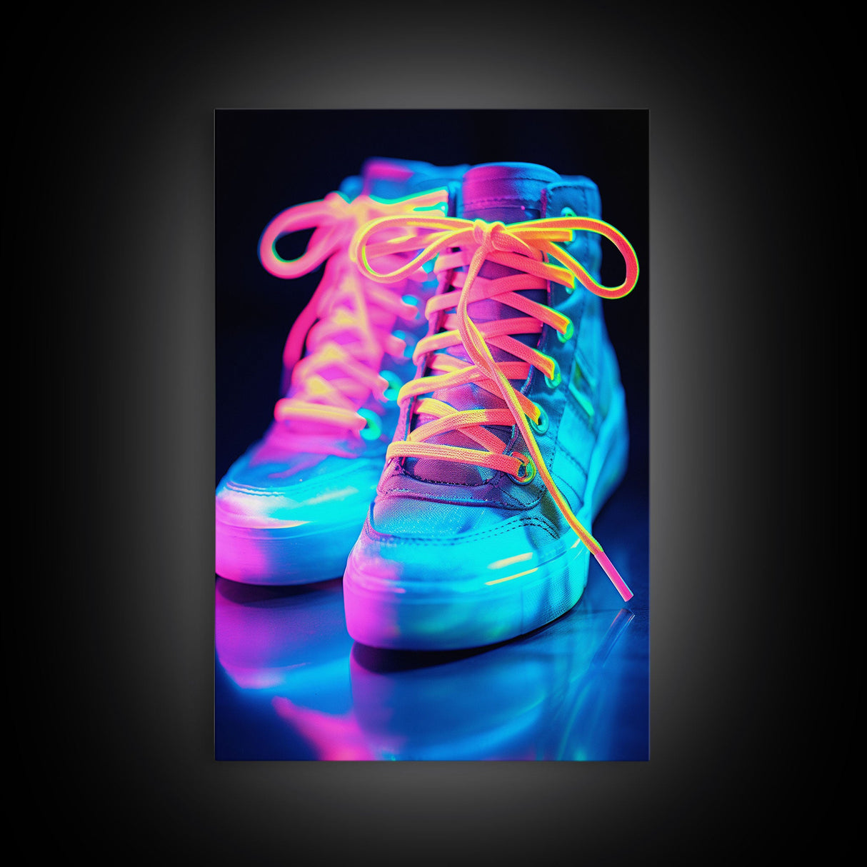 Sneaker Wall Art, Shoe Wall Art, Canvas Print, Wall Hanging, Portrait Art, Room Decor, College Dorm Art, Unique Wall Decor, Gift For Friend