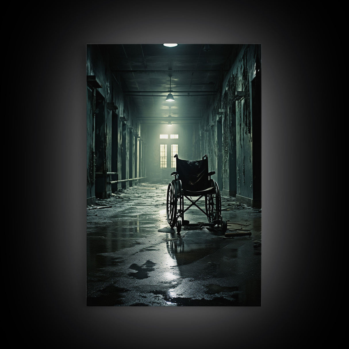 The Abandoned Asylum, Halloween Wall Art, Scary Wall Art, Canvas Print, Wall Hanging, Portrait Art, Horror Home Decor, Dorm Room Art