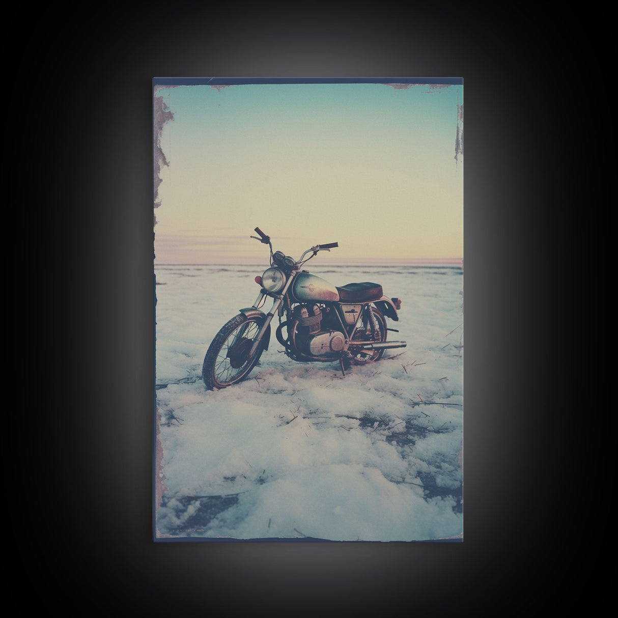 Motorcycle Wall Art, Beach Wall Art, Minimalist Canvas Print, Wall Hanging, Portrait Art, Moving Gift, Rustic Wall Decor, Bedroom Prints
