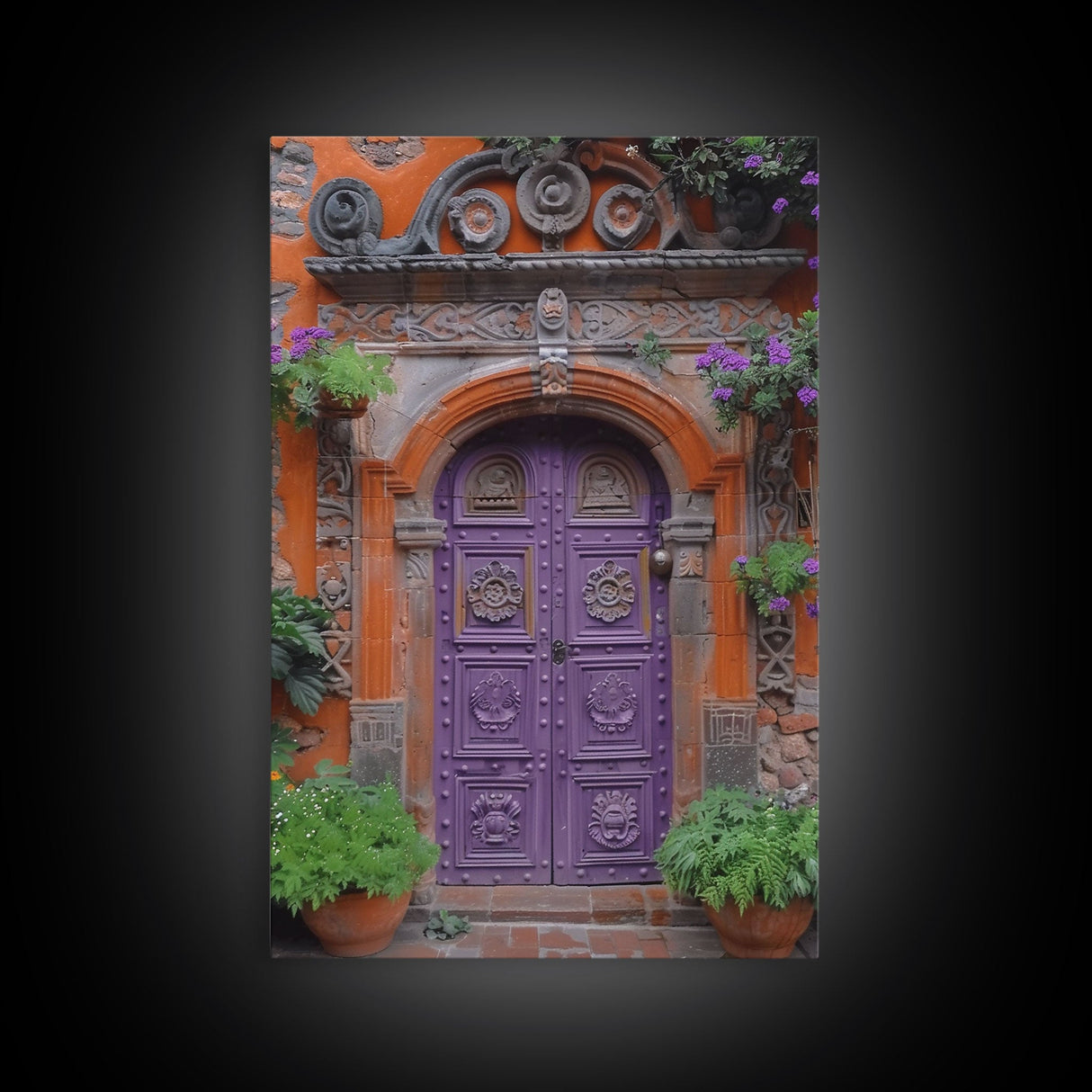 Change34 Architecture Print, 19th Century Architecture Photography, Mexico City Wall Art, Wood Framed Canvas Print